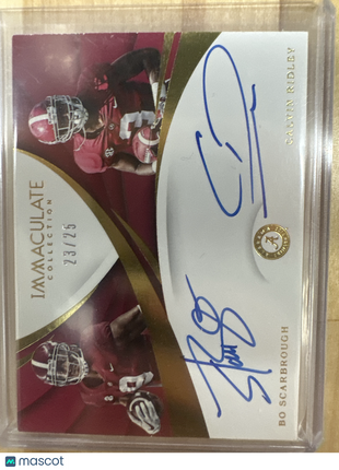 2018 Immaculate Bo Scarbrough Calvin Ridley Dual Auto /25