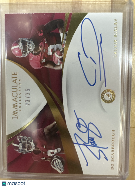 2018 Immaculate Bo Scarbrough Calvin Ridley Dual Auto /25