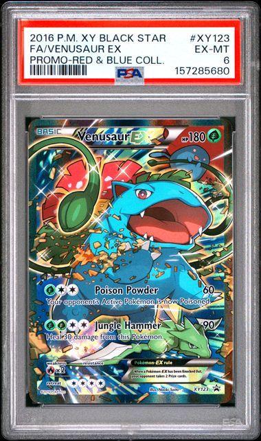 2016 Pkemon Red & Blue Collection Promo Venusaur EX XY123 PSA 6