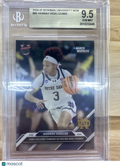 2024-25 Topps Bowman U Now Hannah Hidalgo Rookie BGS 9.5