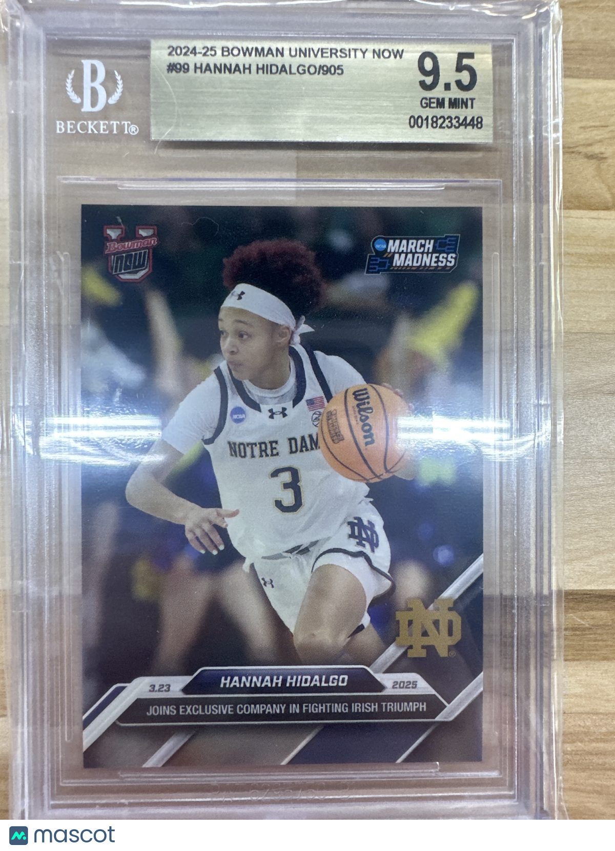 2024-25 Topps Bowman U Now Hannah Hidalgo Rookie BGS 9.5