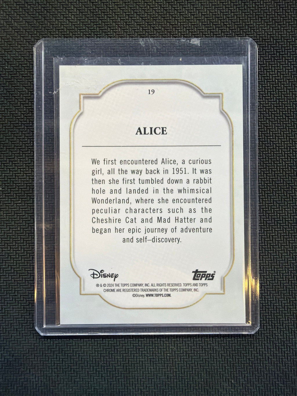 2024 Topps Chrome Dinsey Sapphire Alice Purple /15 #19