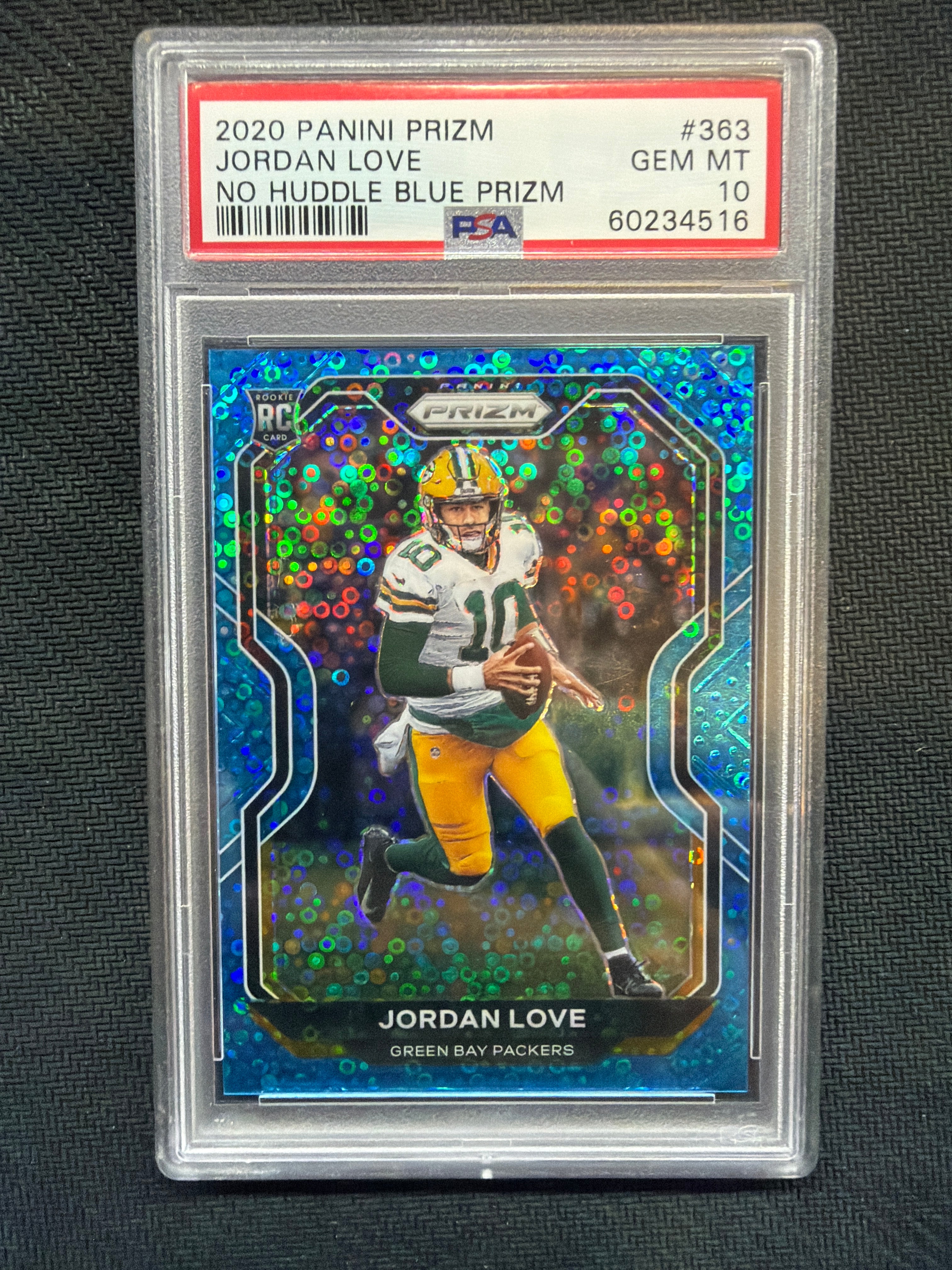 2020 Prizm Jordan Love Blue Disco /79 Rookie PSA 10 516
