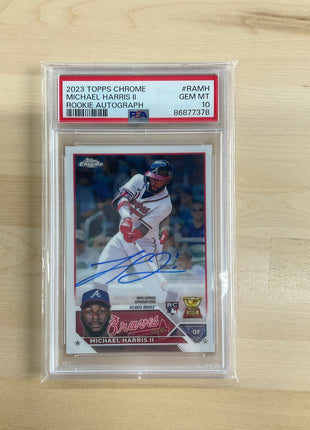 2023 Topps Chrome Michael Harris II Rookie Auto PSA 10