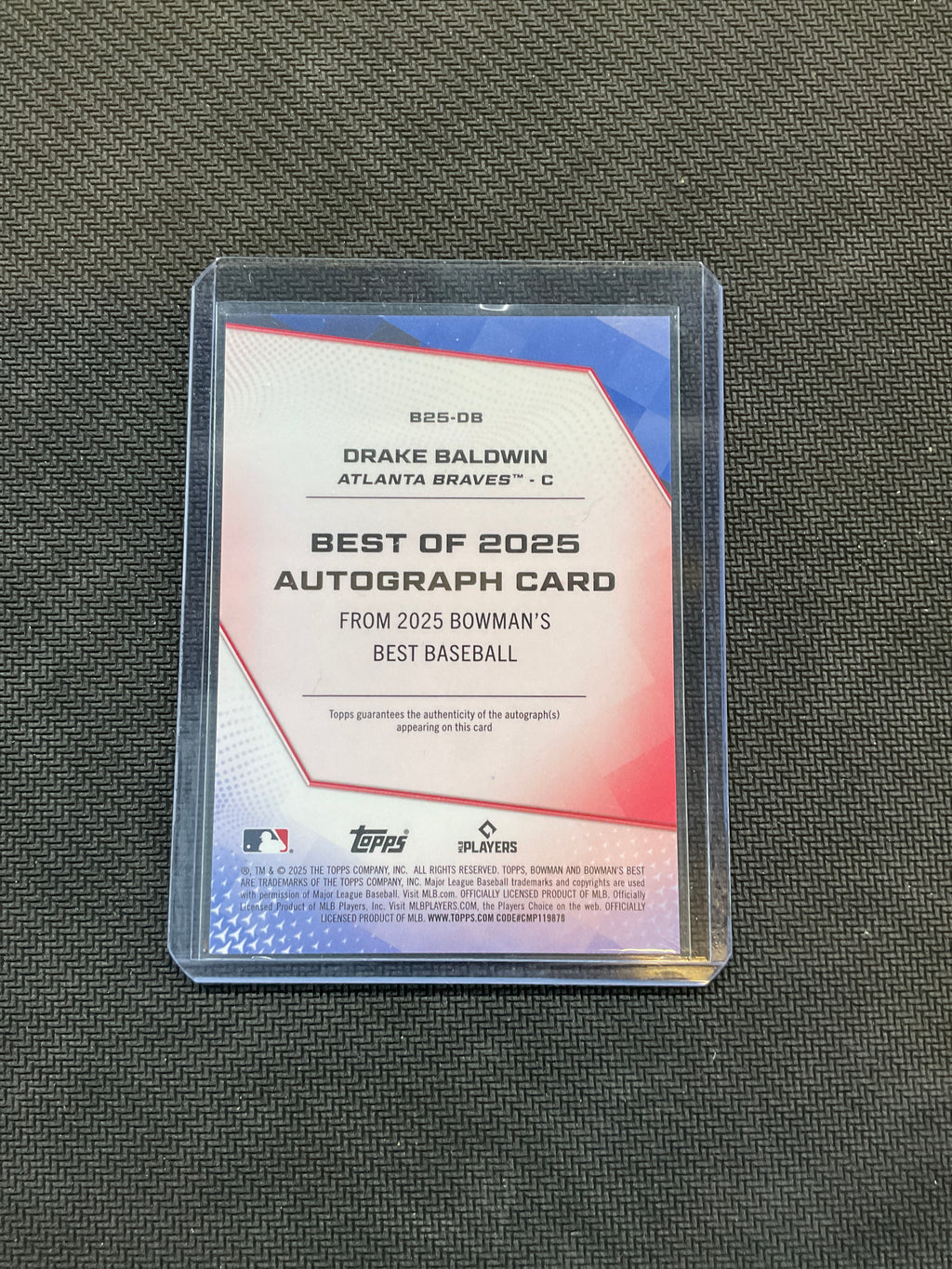 2025 Bowman's Best Drake Baldwin Rookie Auto Green /99 Braves