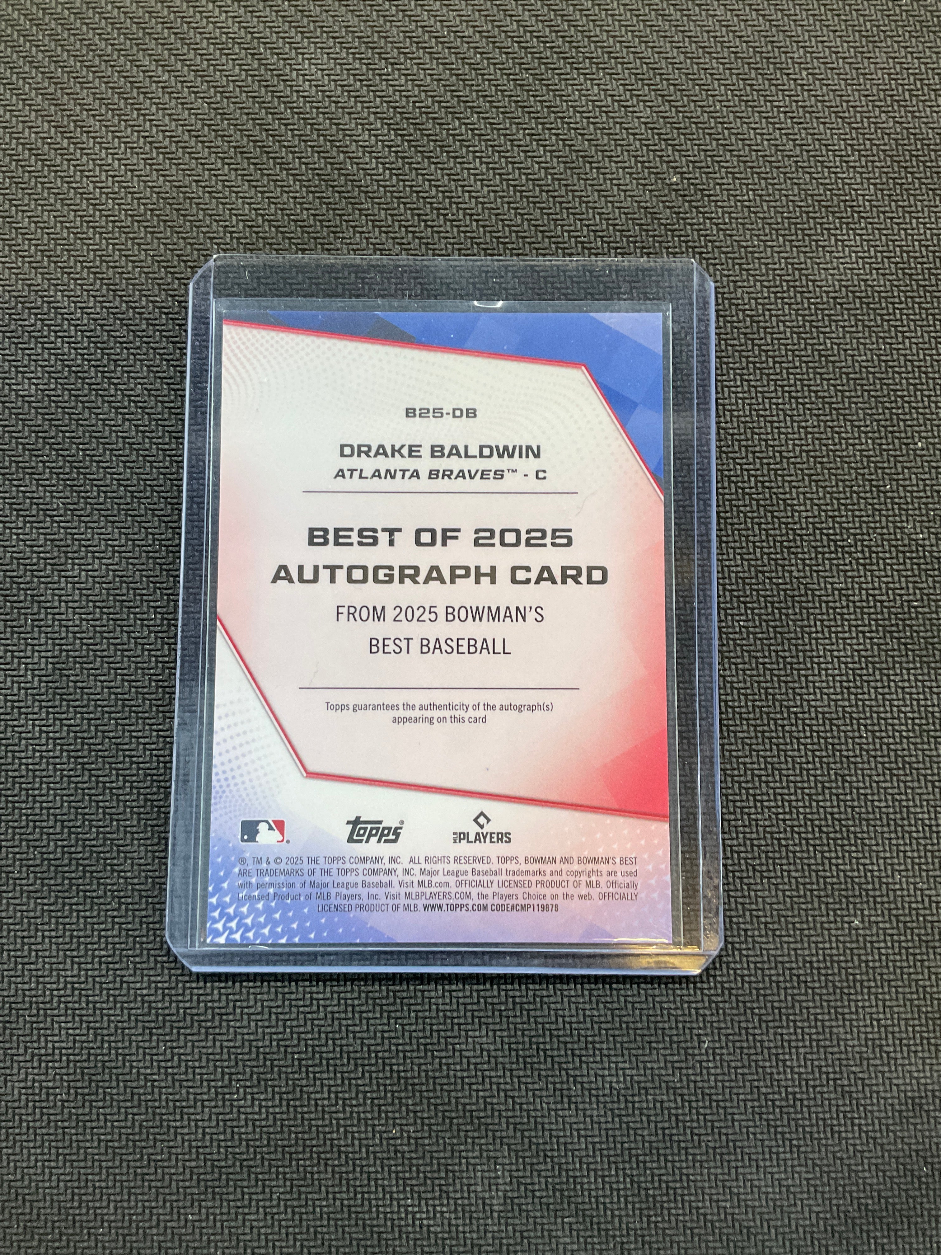 2025 Bowman's Best Drake Baldwin Rookie Auto Green /99 Braves