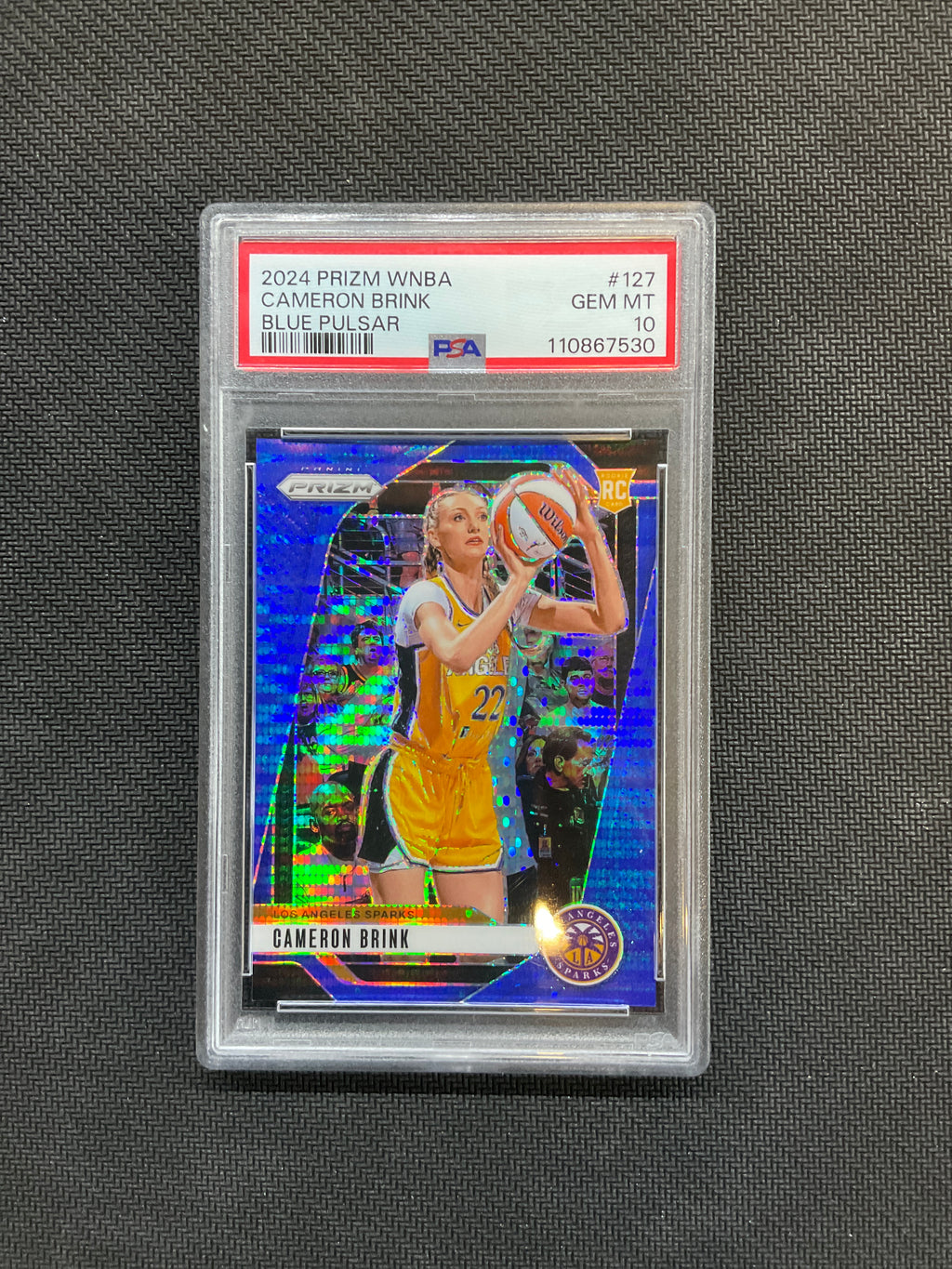 2024 Prizm WNBA Cameron Brink Blue Pulsar /199 PSA 10