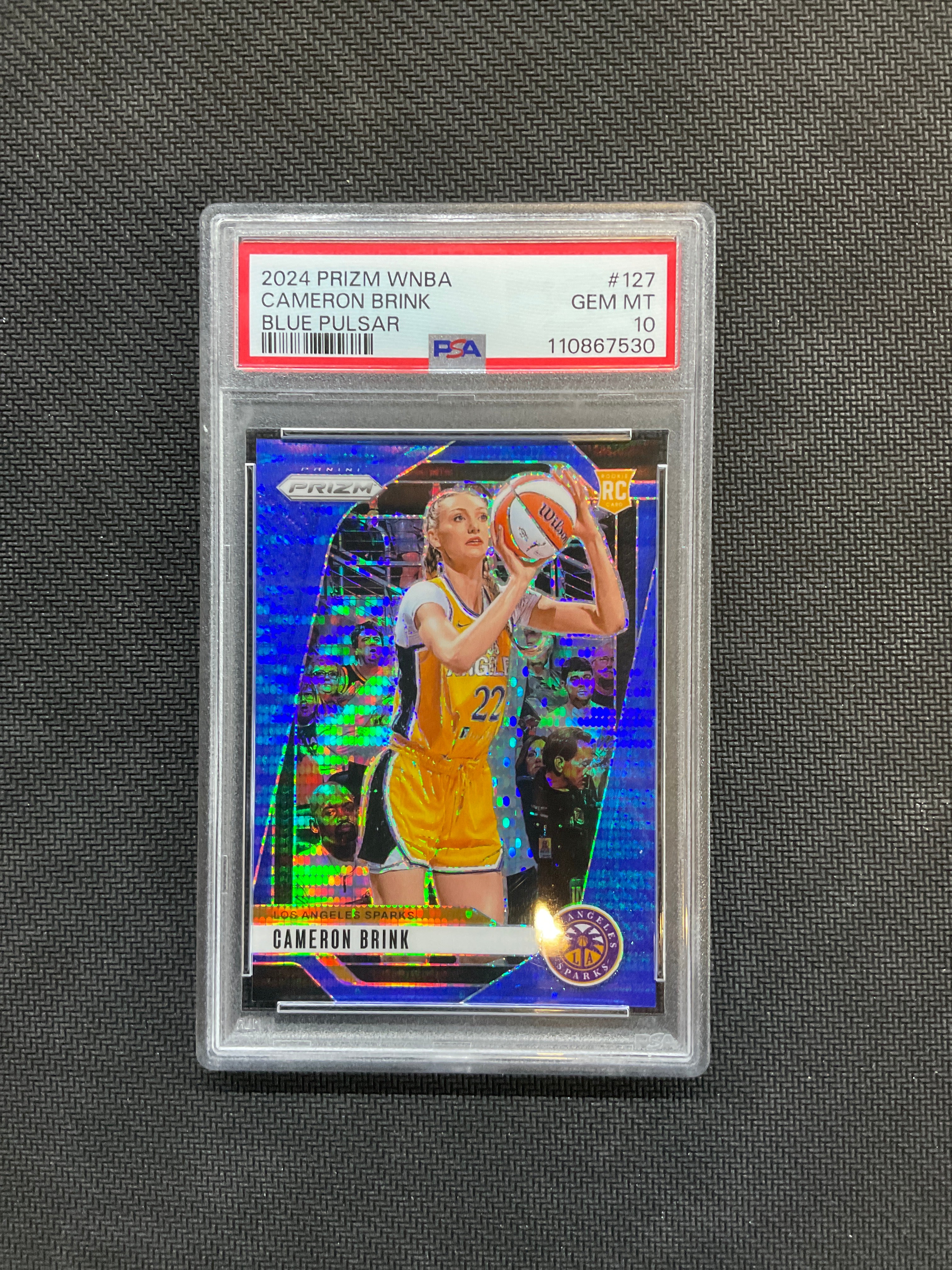 2024 Prizm WNBA Cameron Brink Blue Pulsar /199 PSA 10