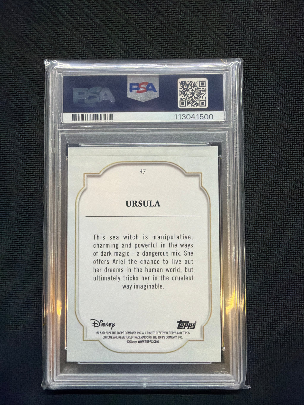 2024 Topps Chrome Disney Ursula Red & Black /28 PSA 10