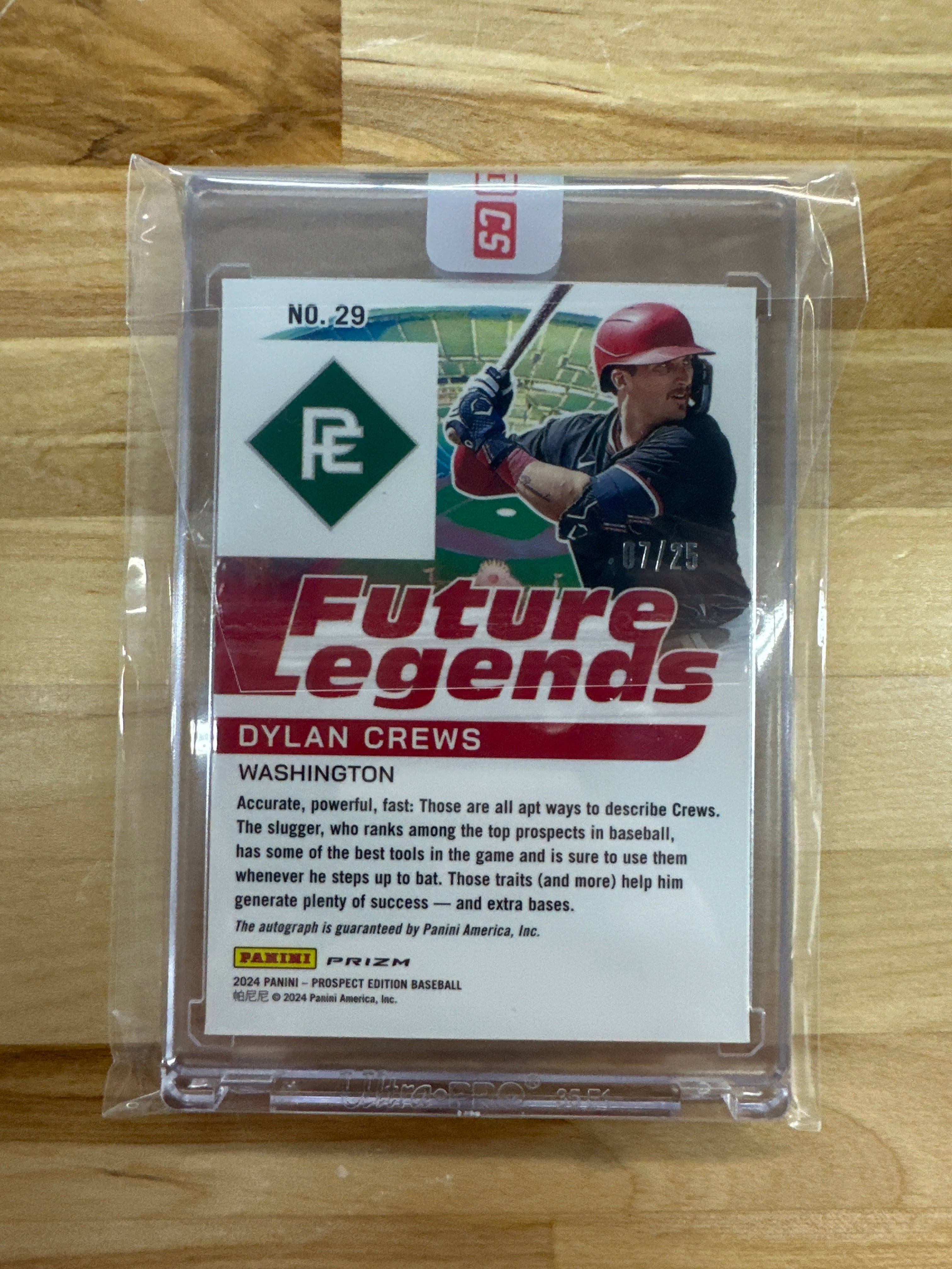 2024 Prospect Dylan Crews Auto /25 Silver