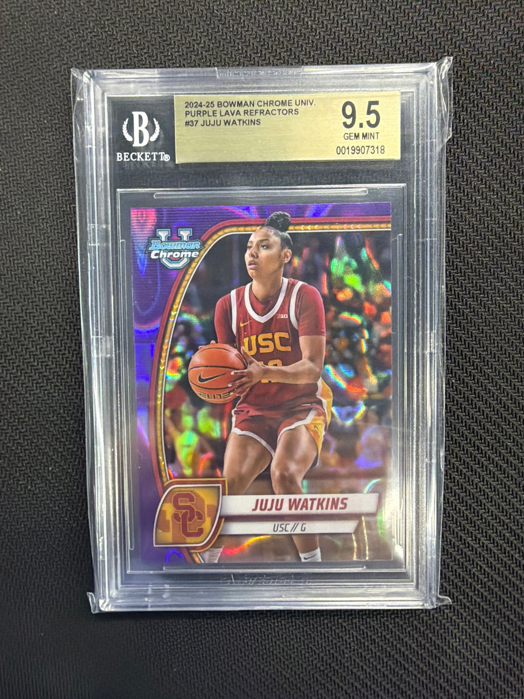 2024-25 Bowman U Chrome JuJu Watkins Purple Lava BGS 9.5 USC