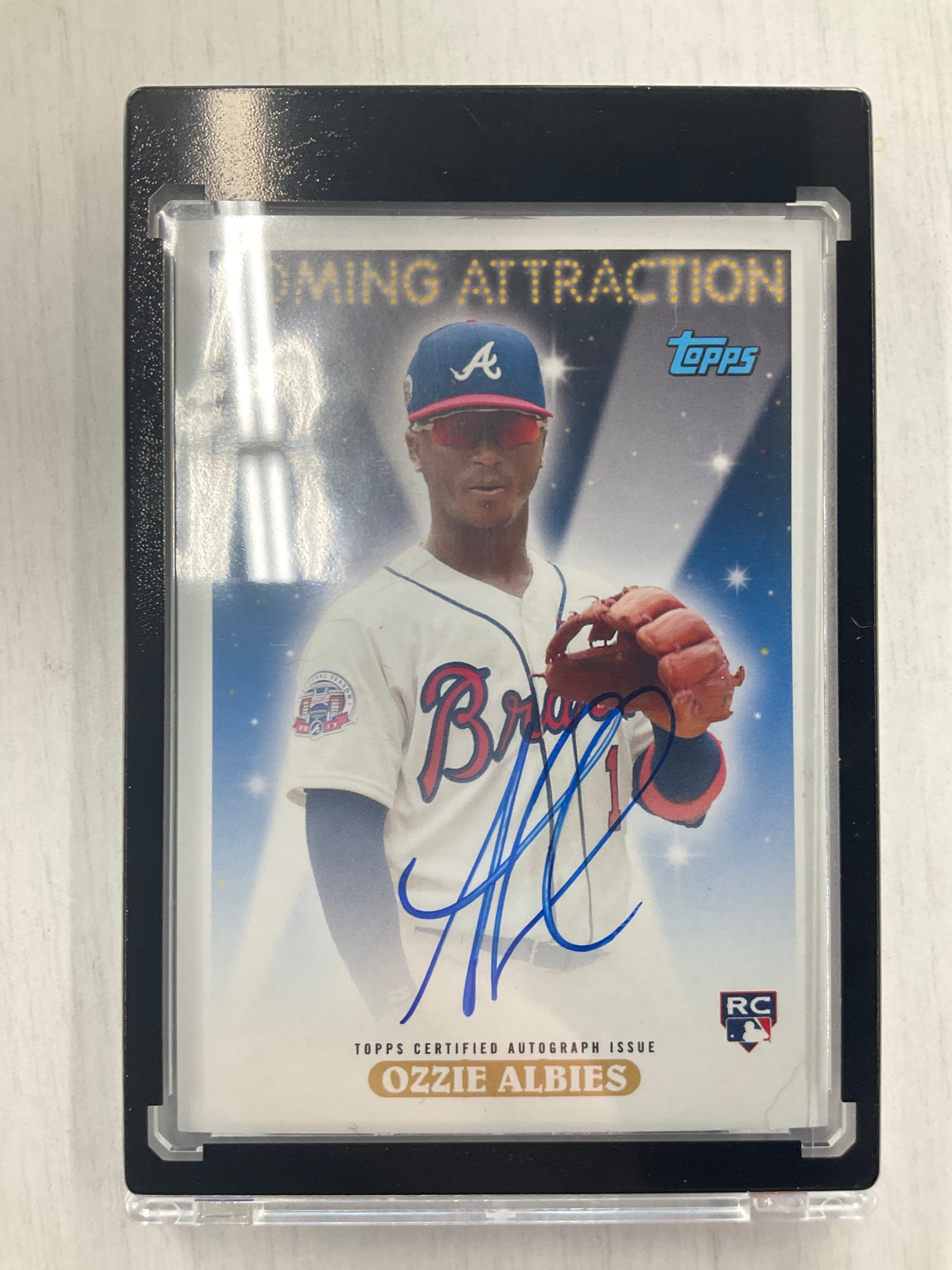 2018 Topps Ozzie Albies Attraction Auto /80 Braves Rookie