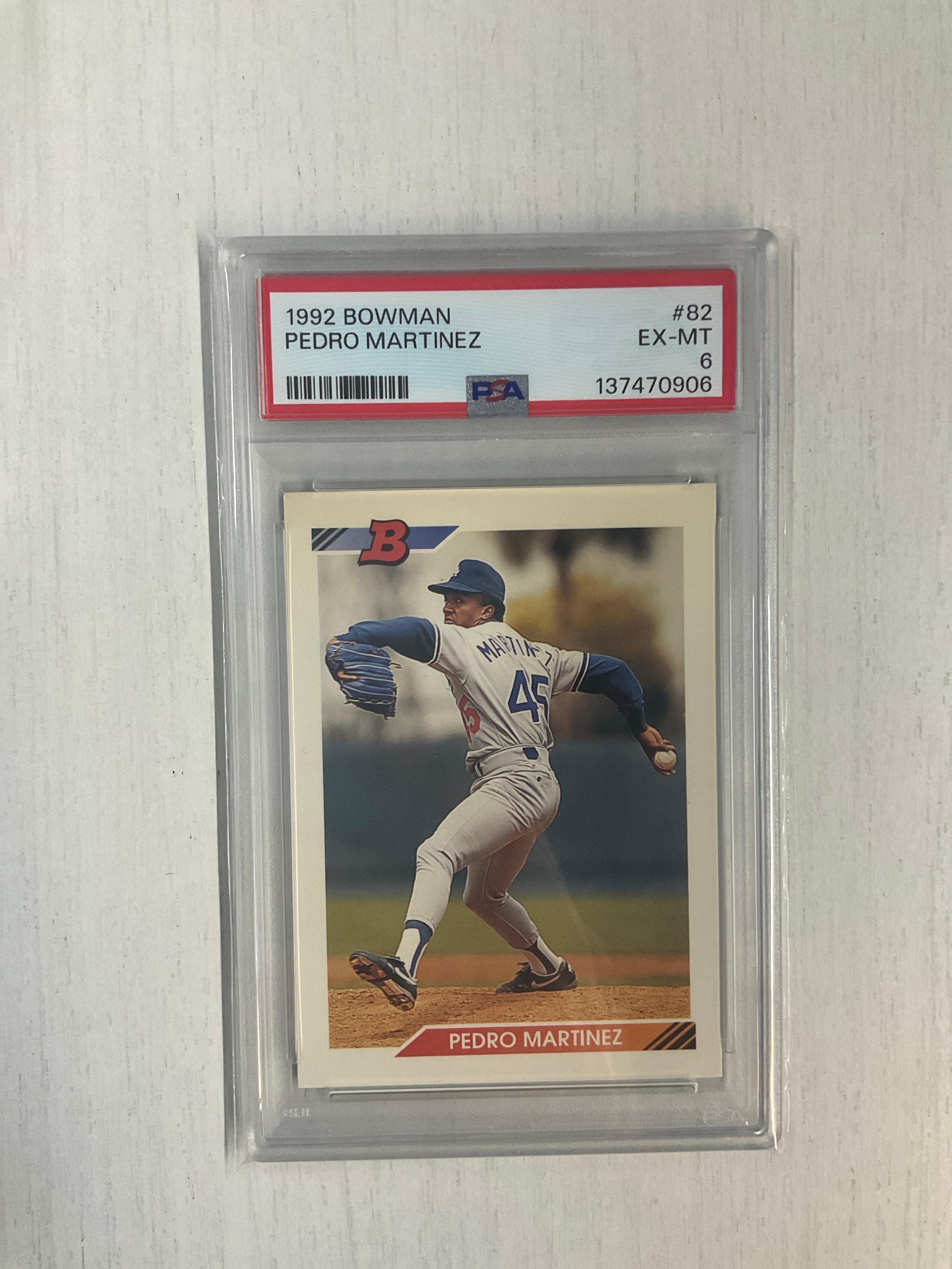 1992 Bowman Pedro Martinez #82 Rookie PSA 6