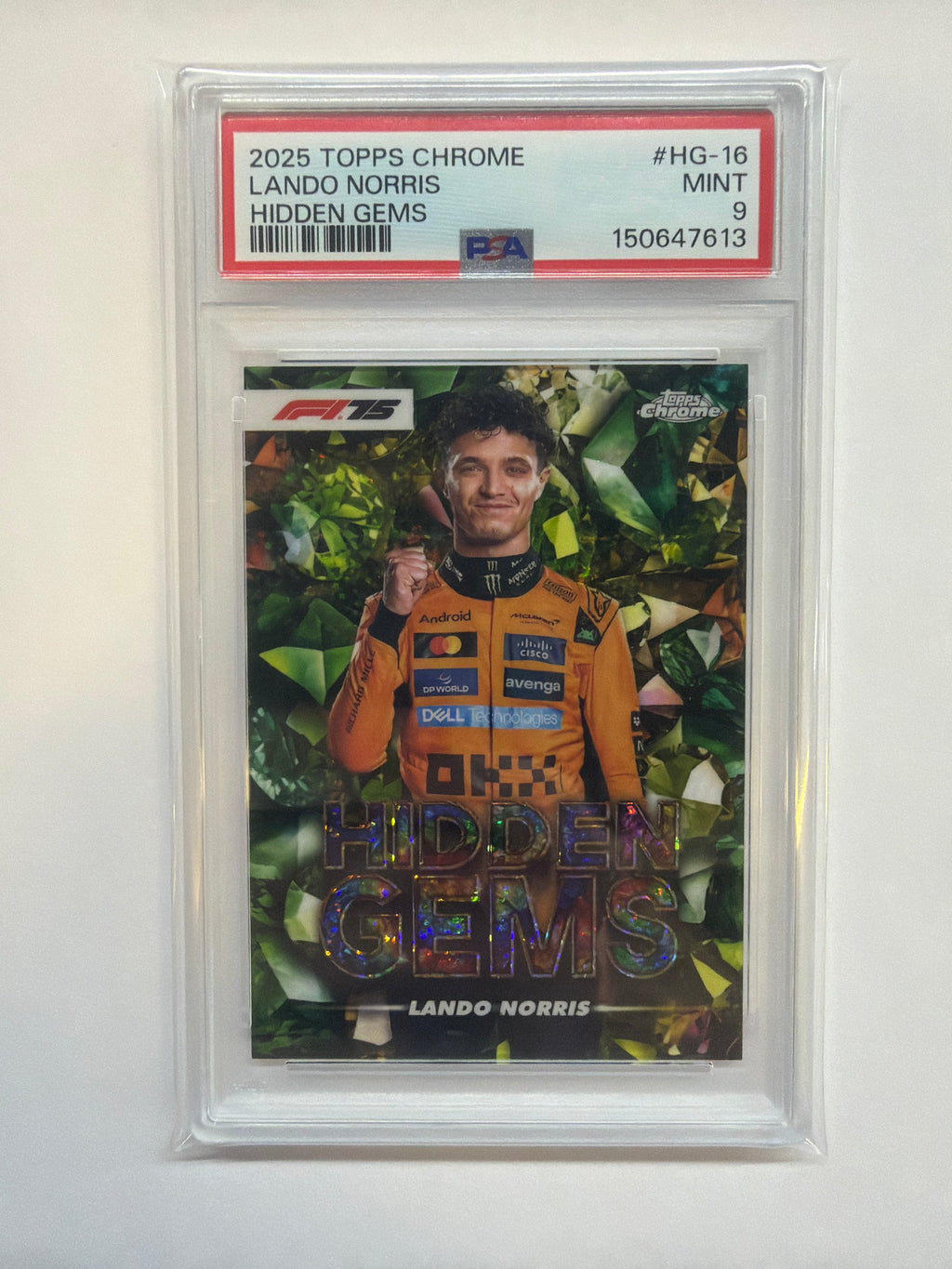 2025 Topps Chrome Lando Norris Hidden Gems PSA 9 Mclaren