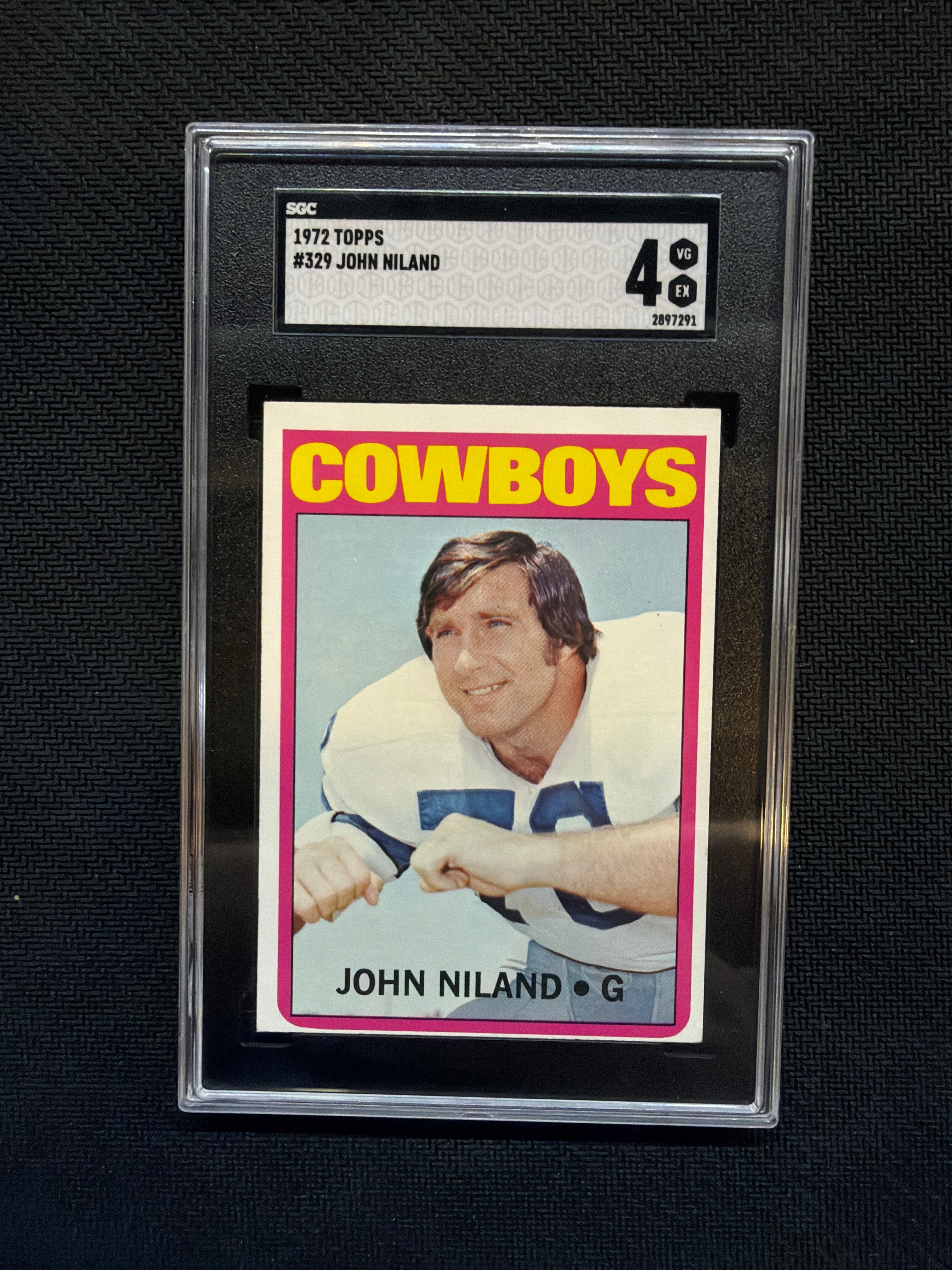 1972 Topps #329 John Niland SGC 4 Cowboys