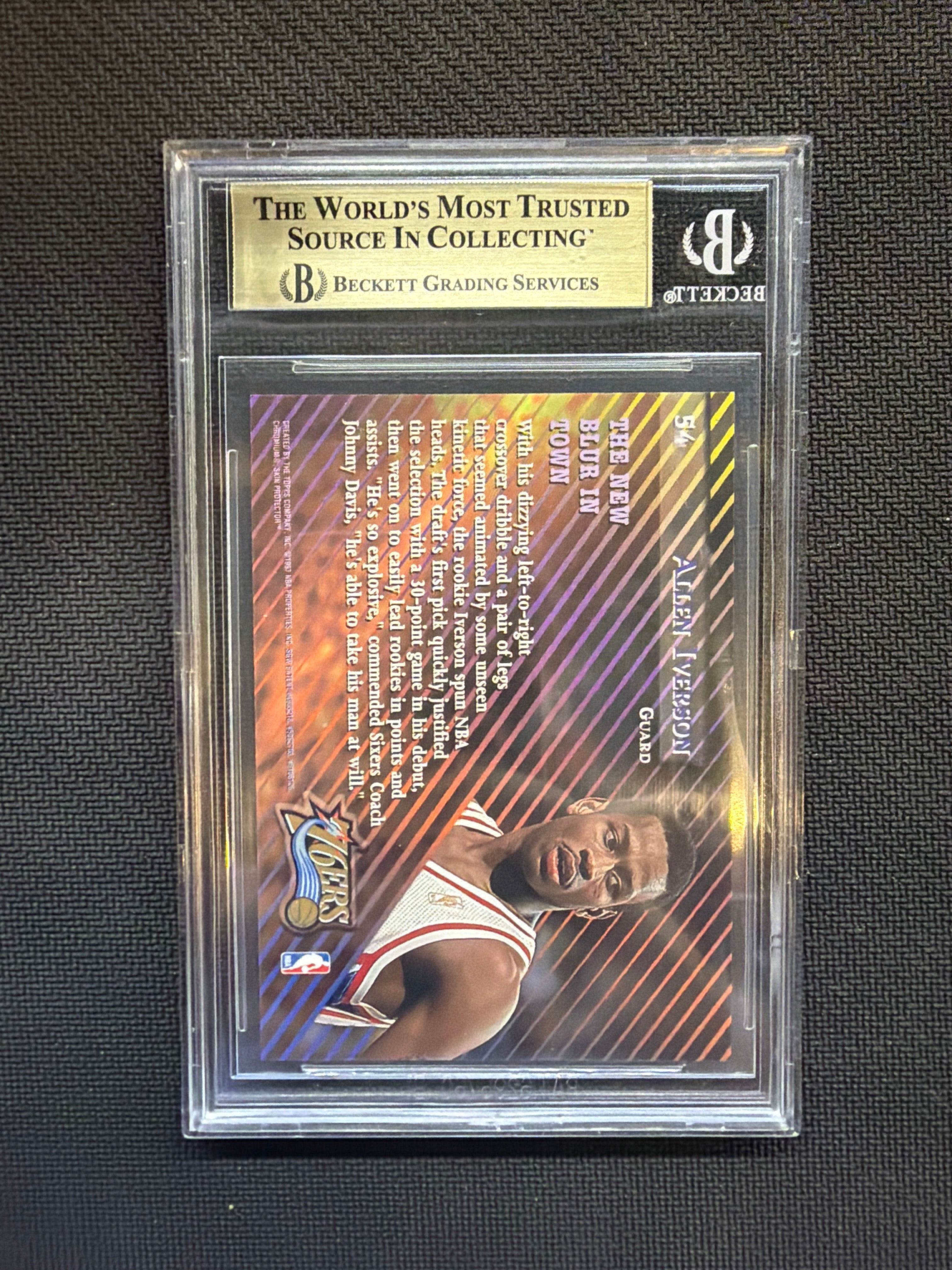 1996-97 Stadium Club Members Only Allen Iverson Finest Rookie BGS 9.5