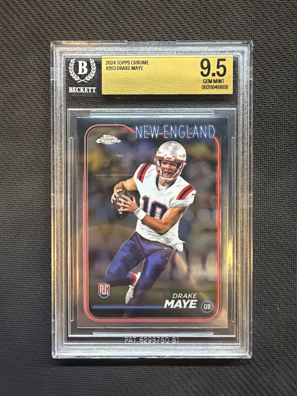 2024 Topps Chrome Drake Maye Rookie BGS 9.5 Patriots