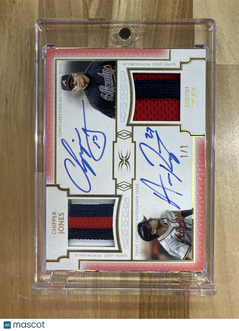2024 Topps Definitve Chipper Jones Austin Riley Dual Auto 1/1