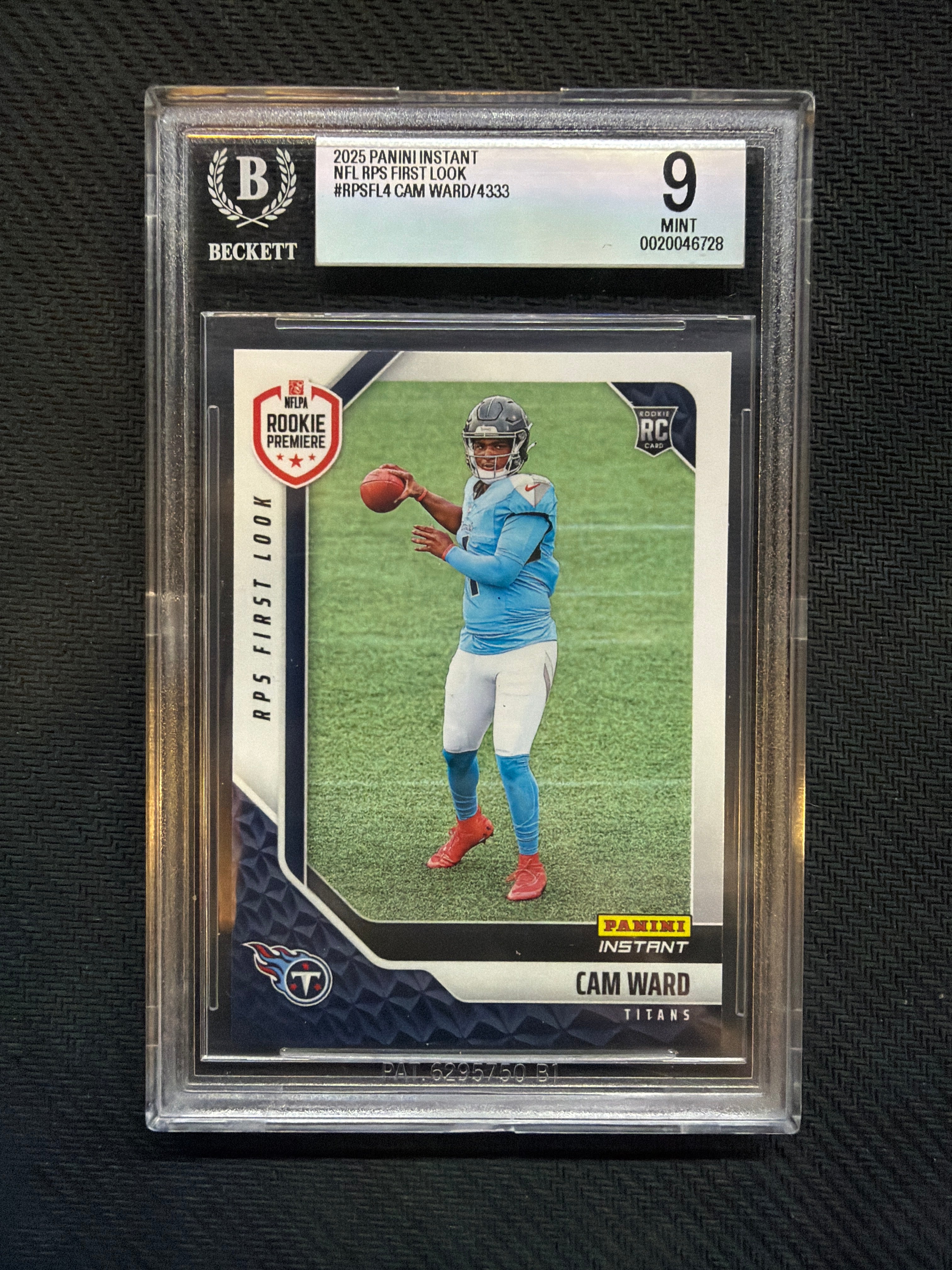 2025 Panini Instant Cam Ward Rookie BGS 9 Titans 728