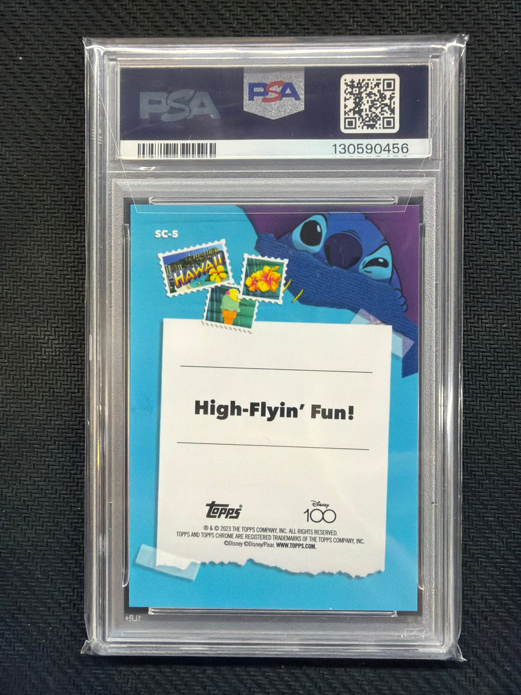 2023 Topps Chrome Disney 100 High-Flyin' Fun! Stitch In Costume PSA 10