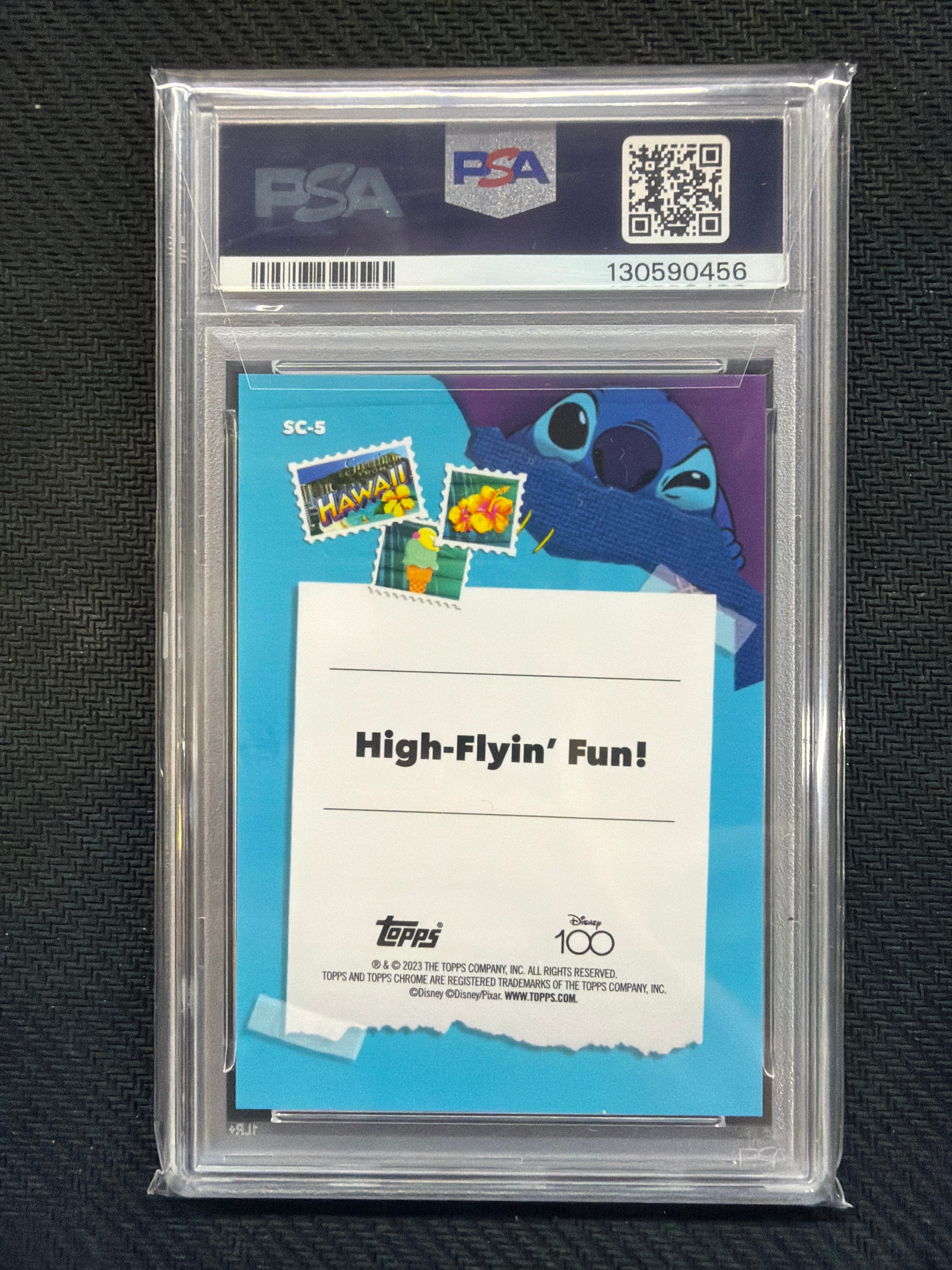 2023 Topps Chrome Disney 100 High-Flyin' Fun! Stitch In Costume PSA 10