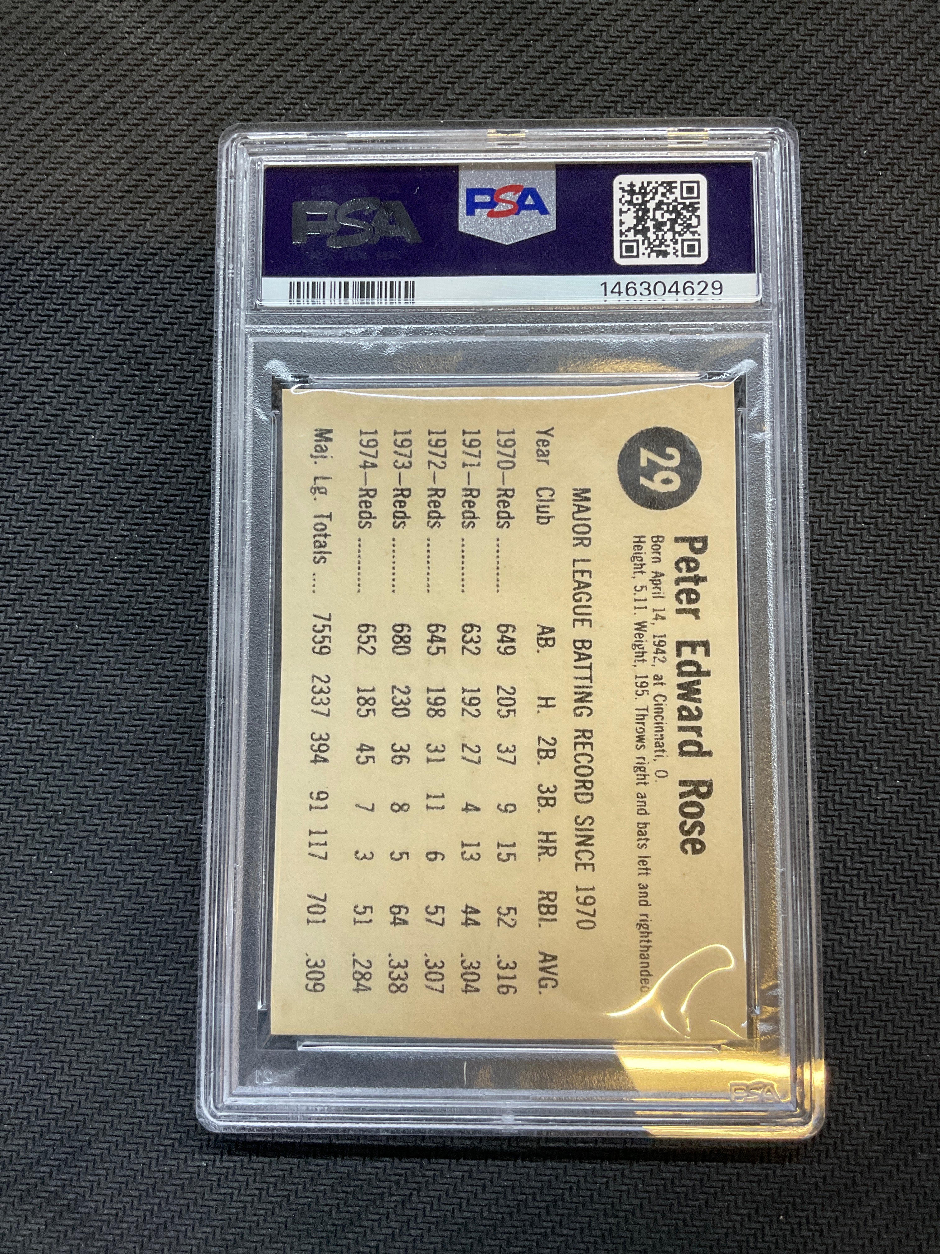 1975 Hostess Pete Rose Hand Cut #29 PSA 6 Reds
