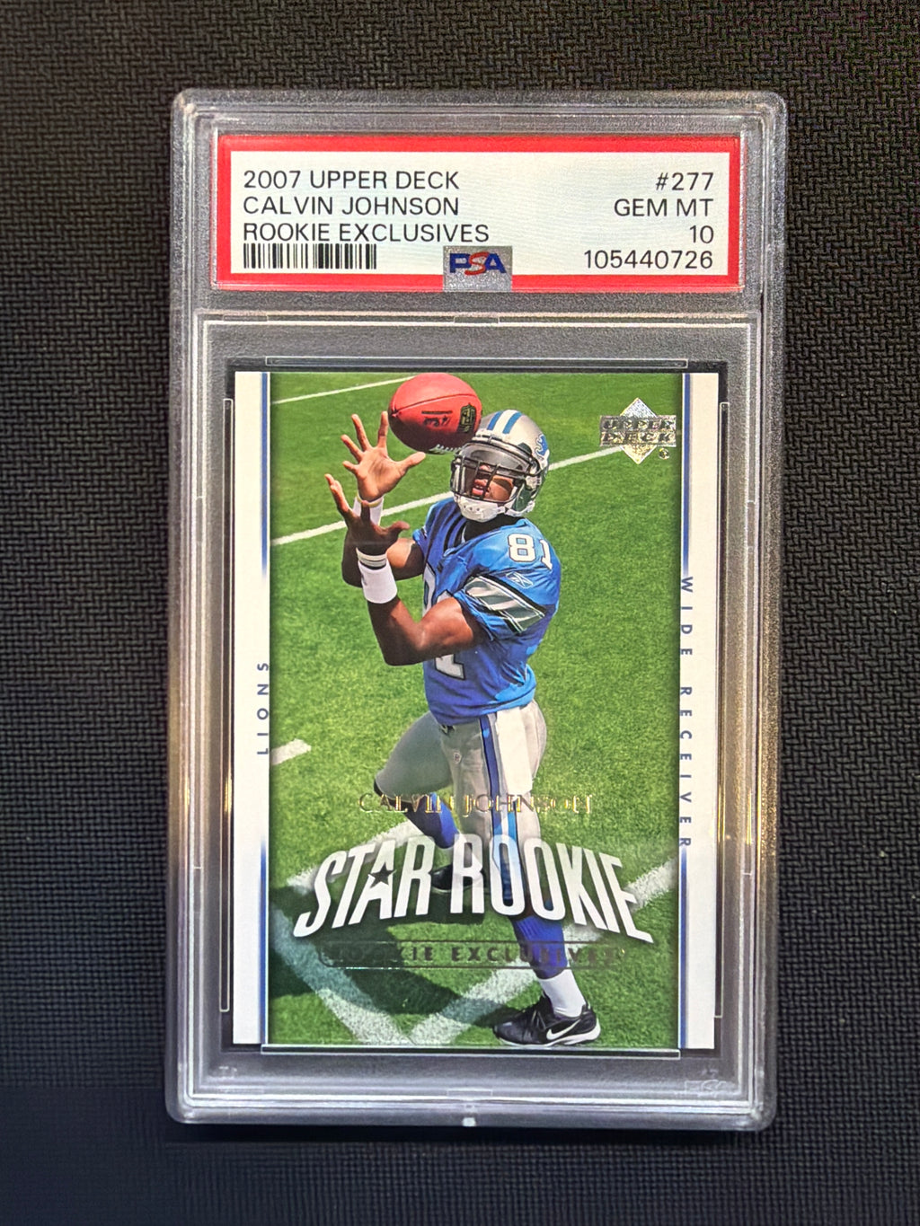 2007 Upper Deck Calvin Johnson Rookie PSA 10 Exclusives