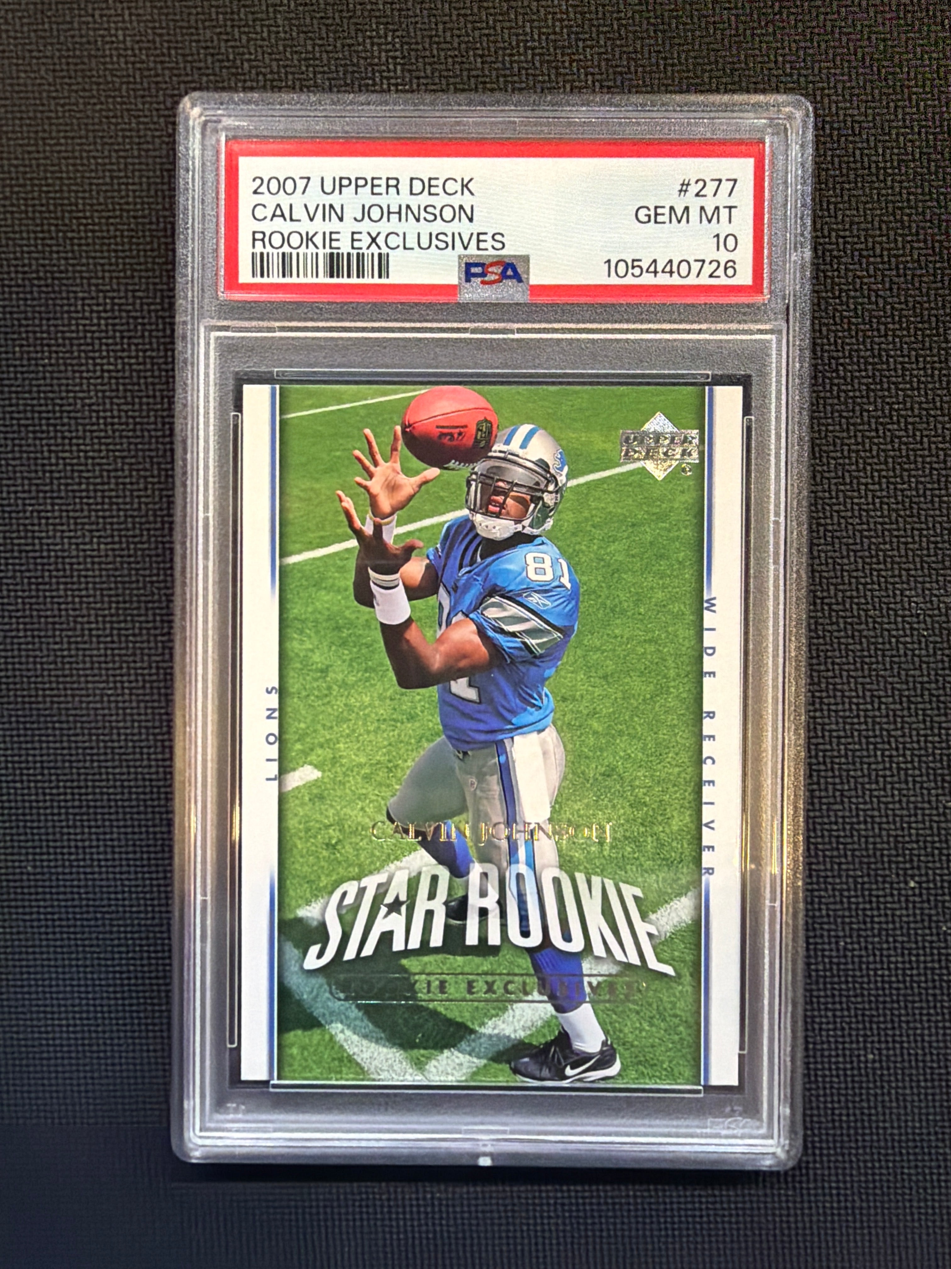 2007 Upper Deck Calvin Johnson Rookie PSA 10 Exclusives