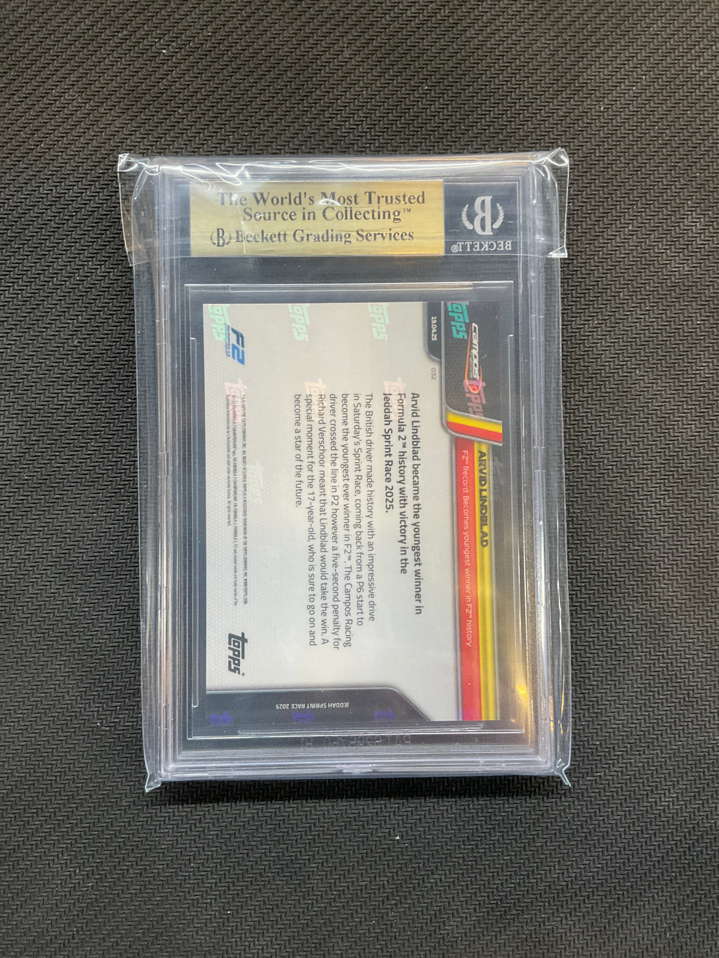 2025 Topps Now F1 Arvid Lindblad Rookie BGS 9.5 Red Bull