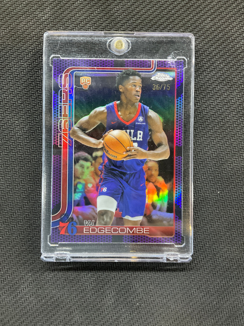 2025-26 Topps Chrome VJ Edgecombe Purple /75 Rookie