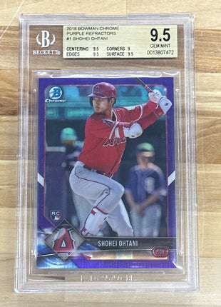 2018 Bowman Chrome Shohei Ohtani Purple /250 Rookie BGS 9.5