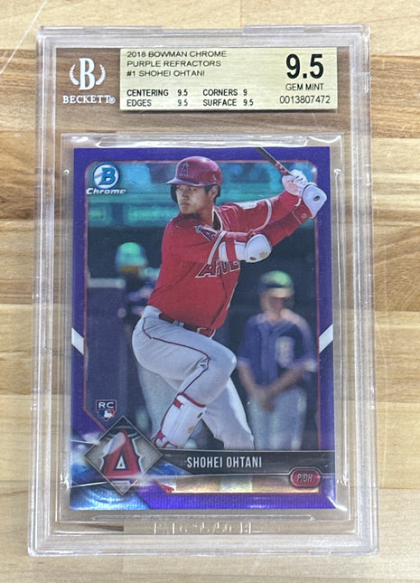 2018 Bowman Chrome Shohei Ohtani Purple /250 Rookie BGS 9.5