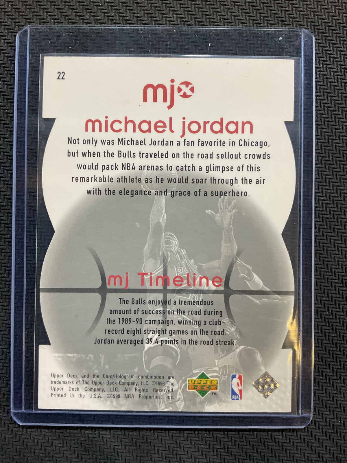 1998 Upper Deck MJx Michael Jordan Timepieces Bronze /230 #22 Bulls