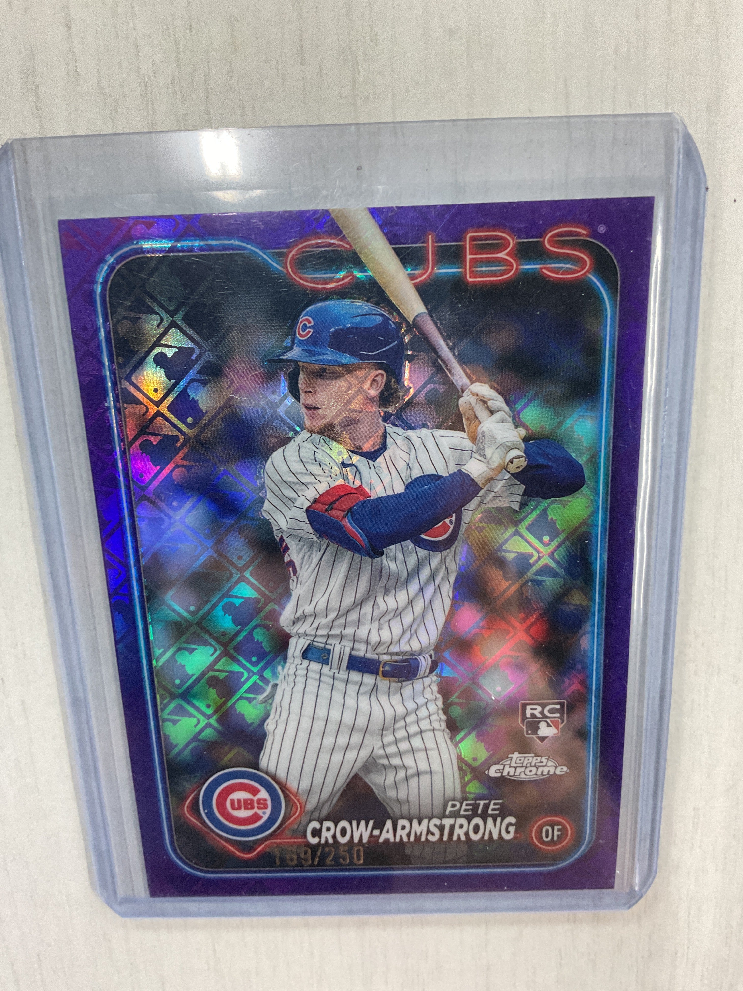 2024 Topps Chrome Logofractor Pete Crow-Armstrong Purple /250 Rookie