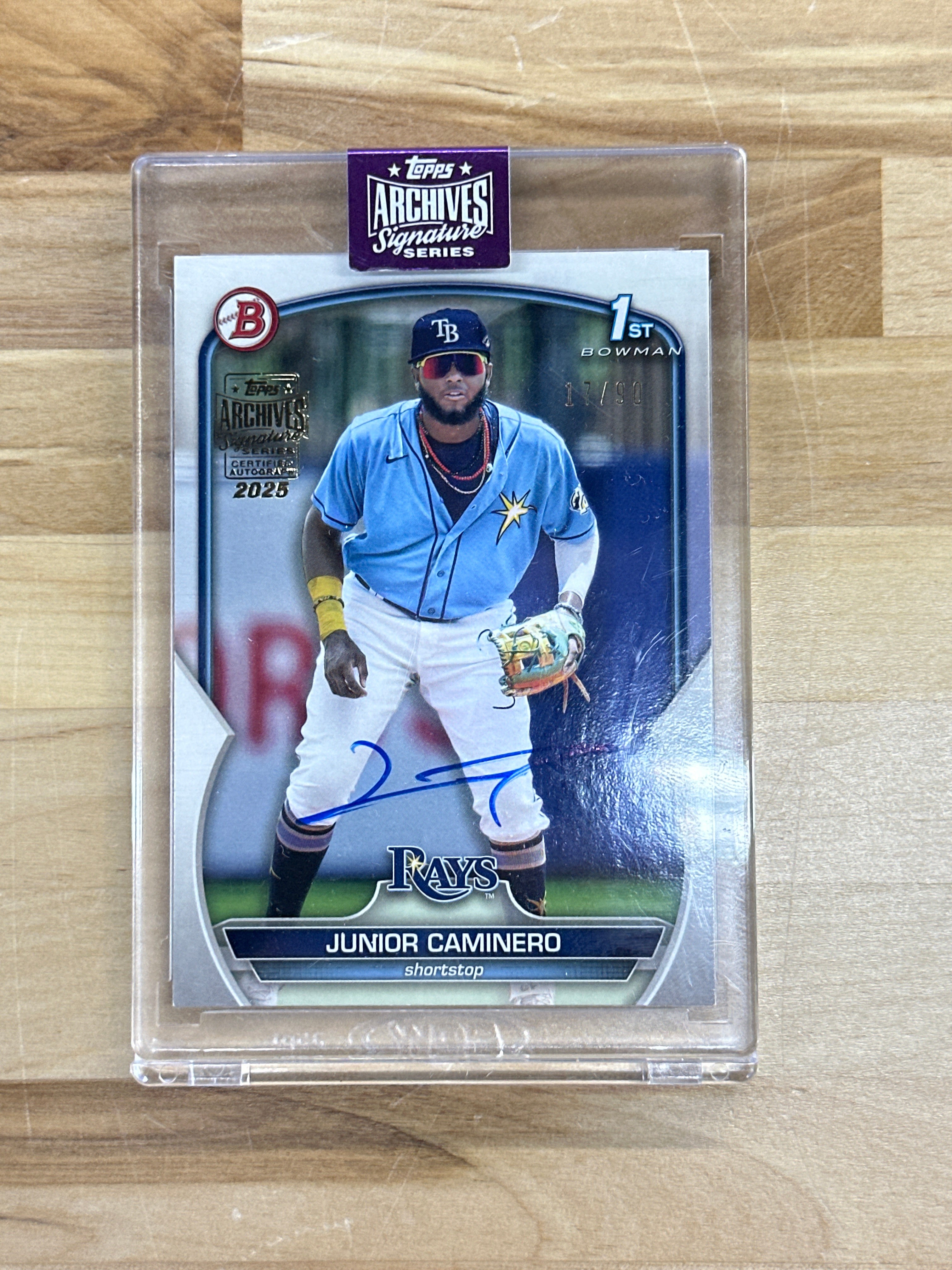 2025 Archives 2023 Bowman Junior Caminero Auto /90 Rookie