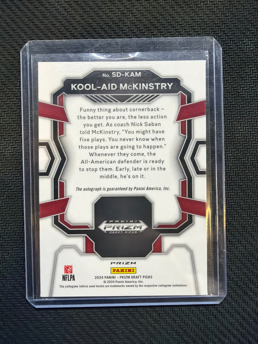 2024 Prizm Draft Picks Kool Aid McKinstry Signing Day Auto Green Alabama