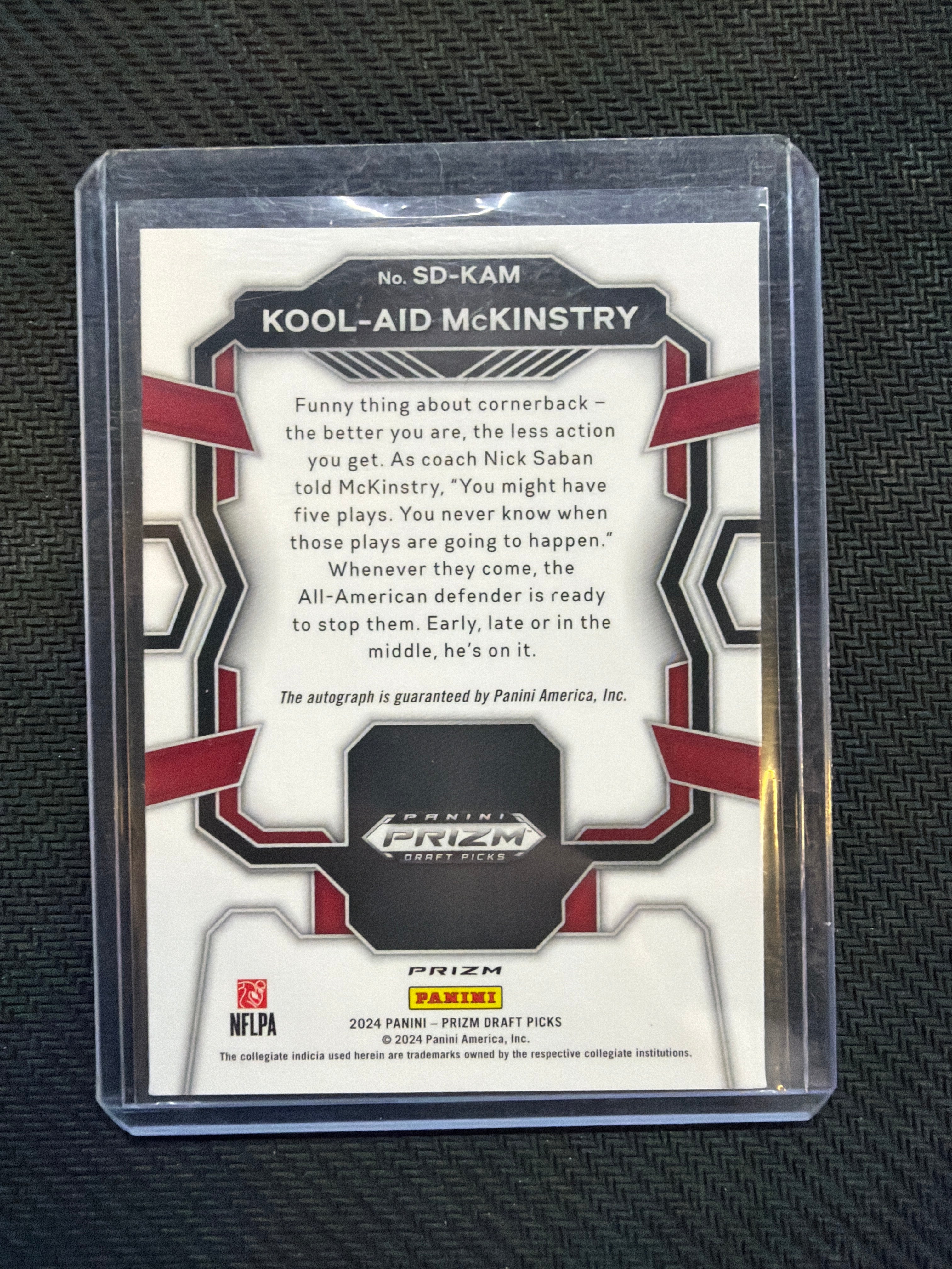 2024 Prizm Draft Picks Kool Aid McKinstry Signing Day Auto Green Alabama