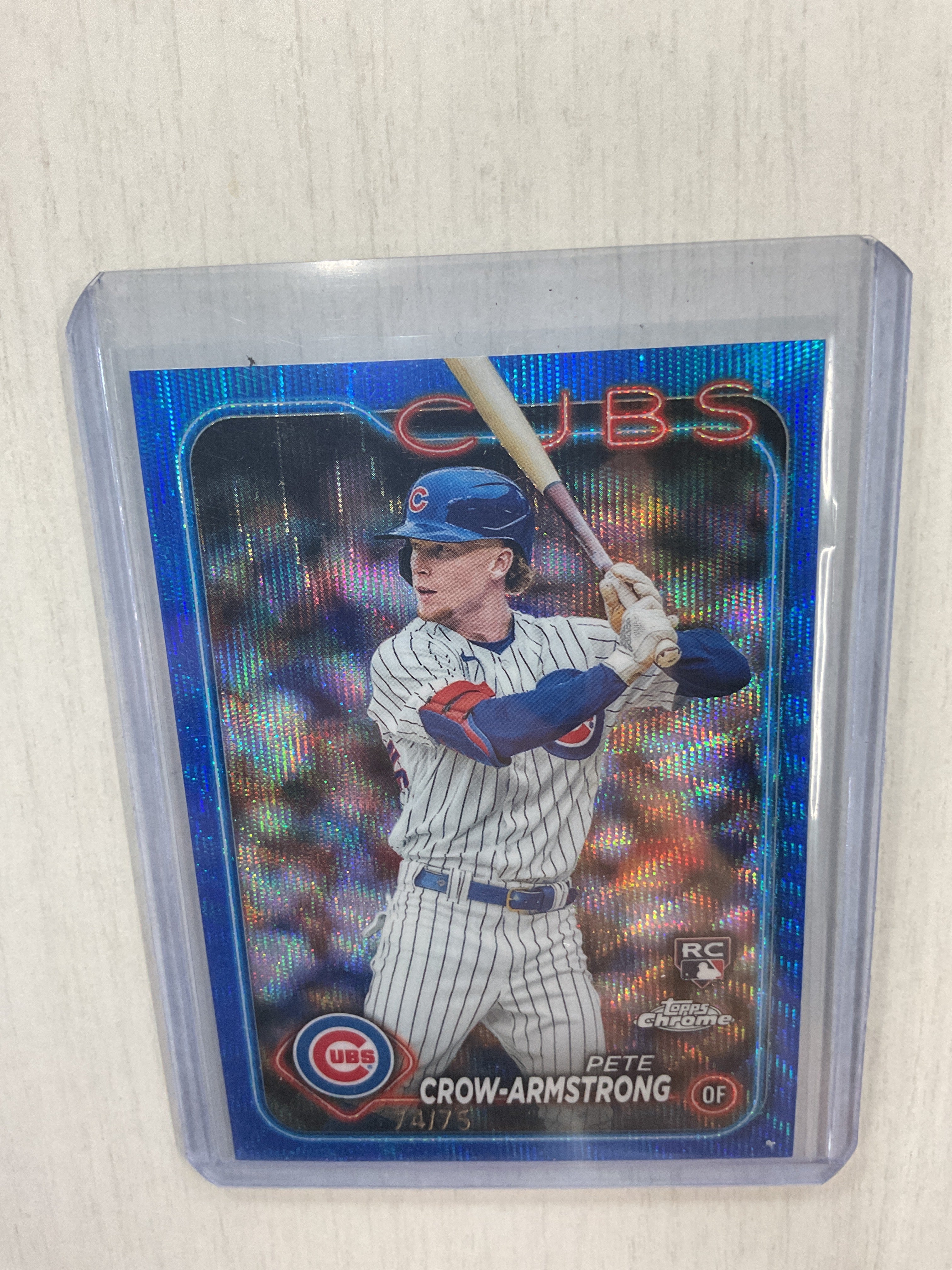 2024 Topps Chrome Pete Crow-Armstrong Blue Wave /75 Rookie