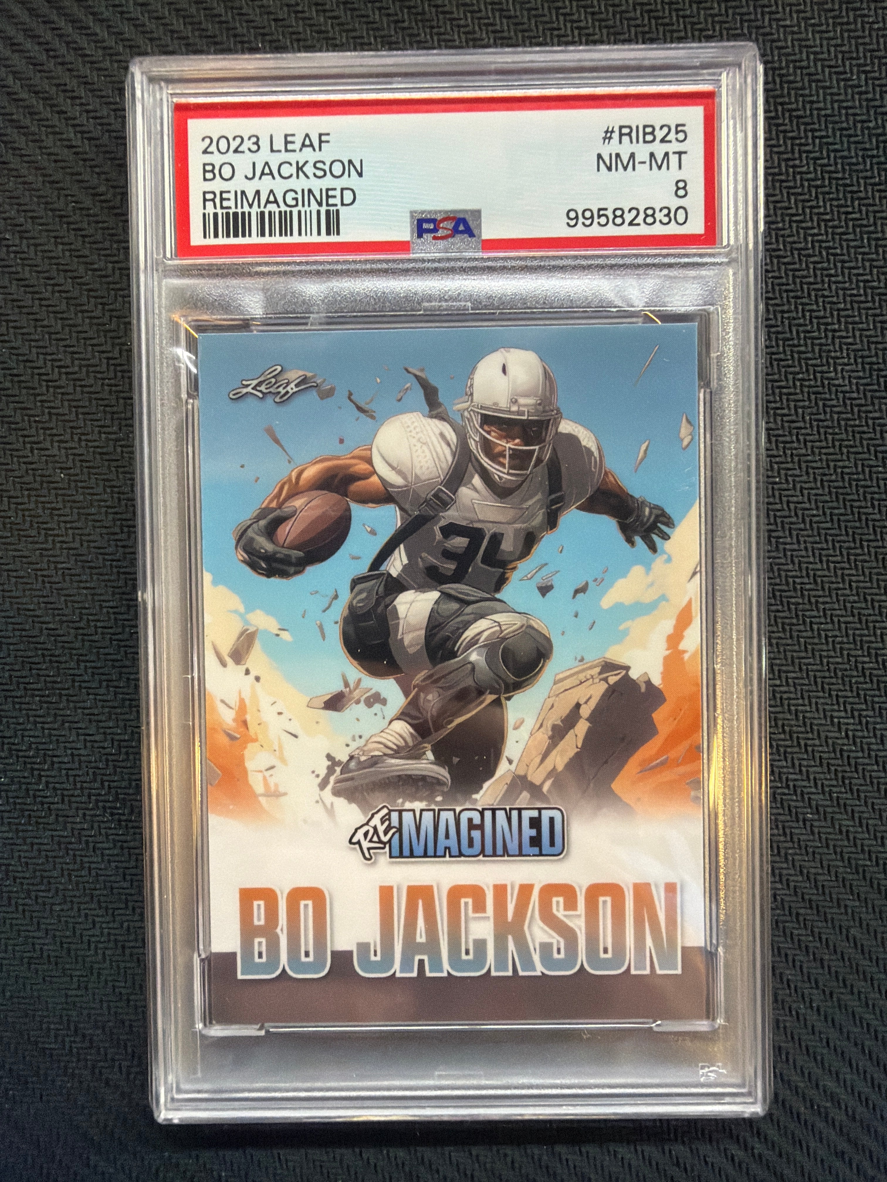 2023 Leaf Bo Jackson Reimagined #RIB25 PSA 8 Auburn