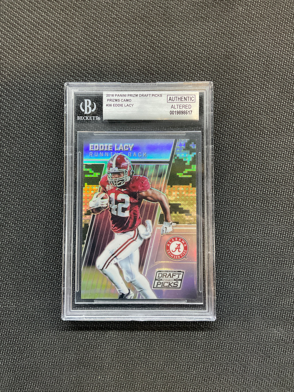 2016 Prizm Draft Eddie Lacy Camo /199 BGS A Alabama