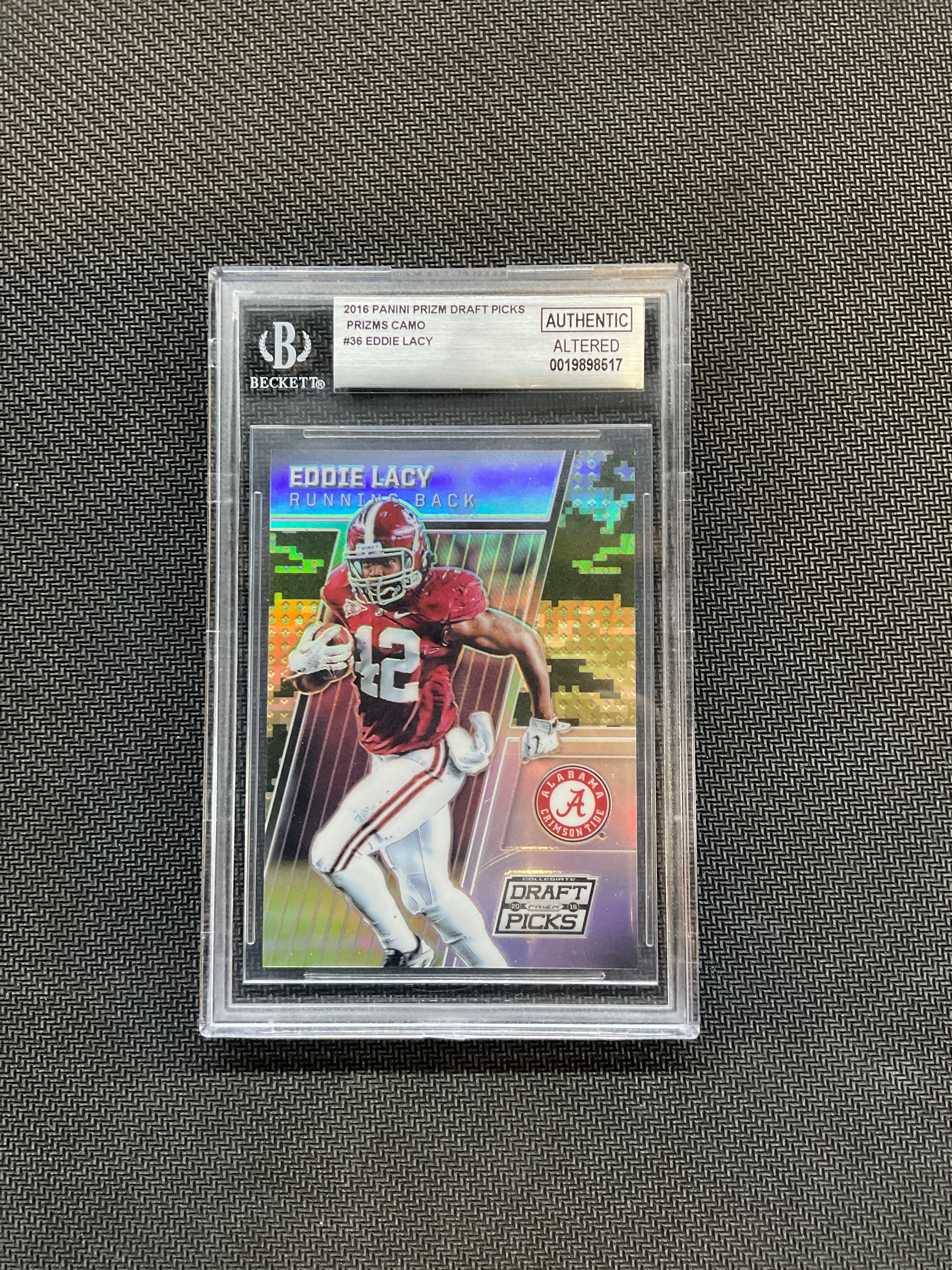 2016 Prizm Draft Eddie Lacy Camo /199 BGS A Alabama
