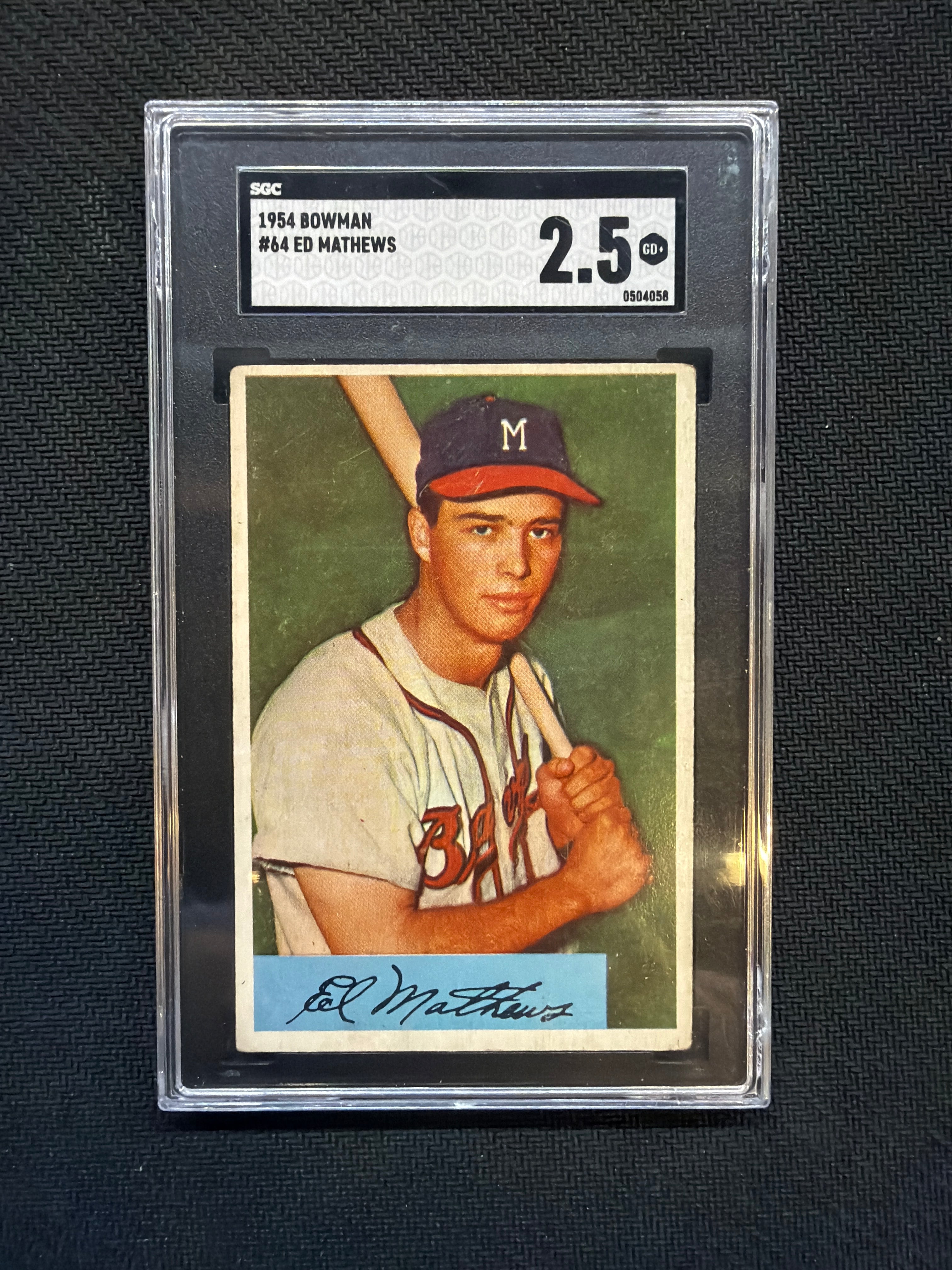 1954 Bowman Ed Mathews SGC 2.5