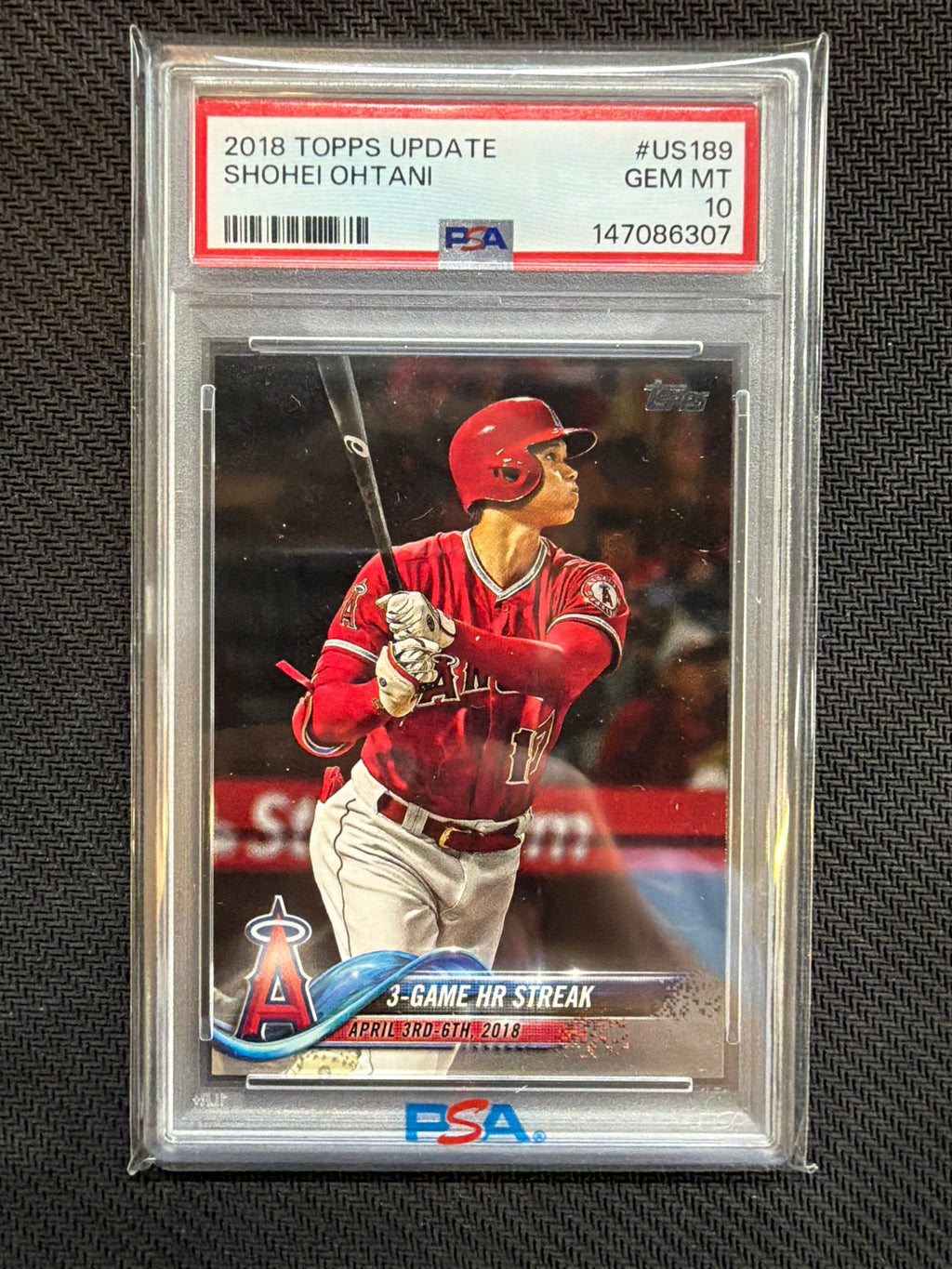 2018 Topps Update Shohei Ohtani #US189 Rookie PSA 10 Angels