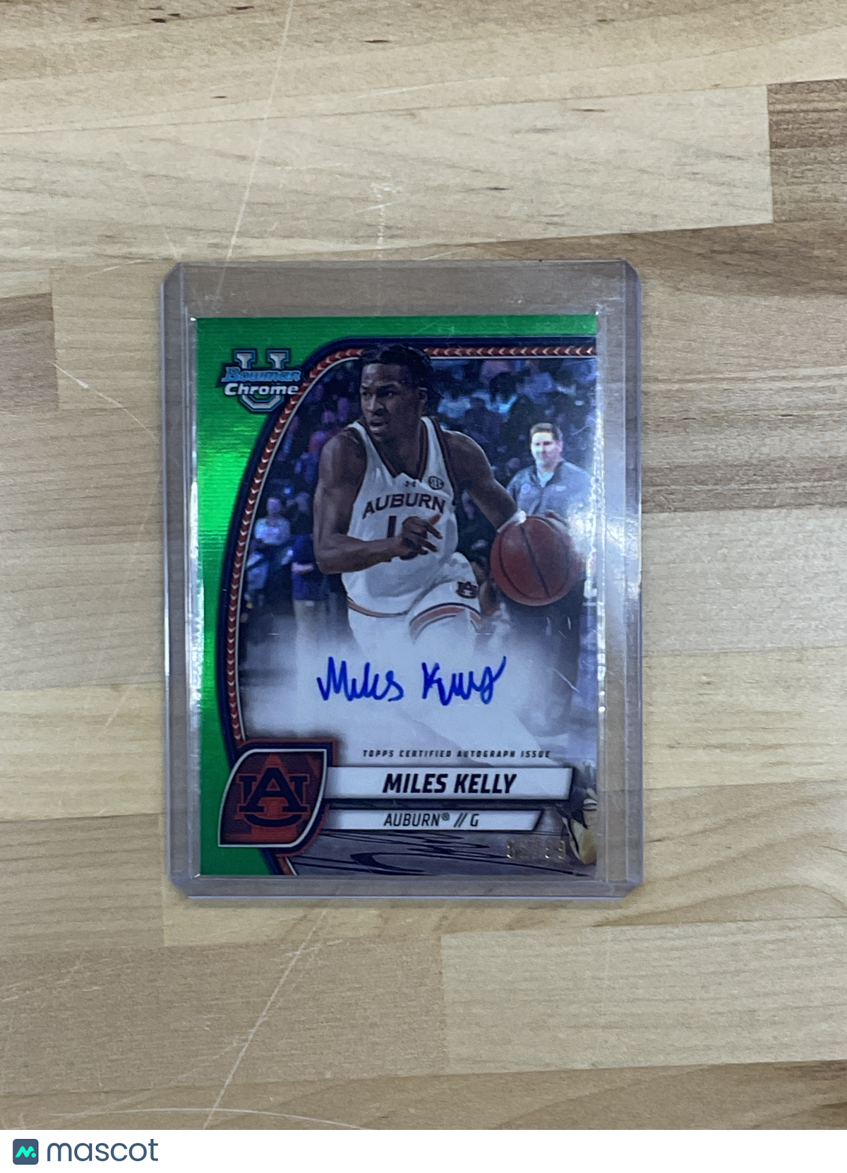 2024-25 Bowman Miles Kelly Green Auto /99 Auburn