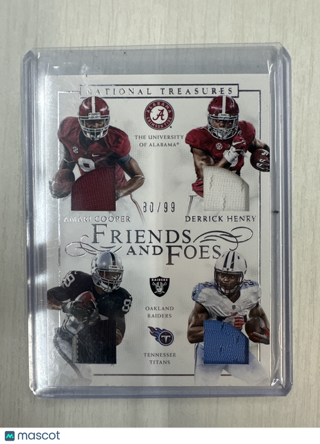 2016 National Treasures Amari Cooper Derrick Henry Patch /99 Alabama