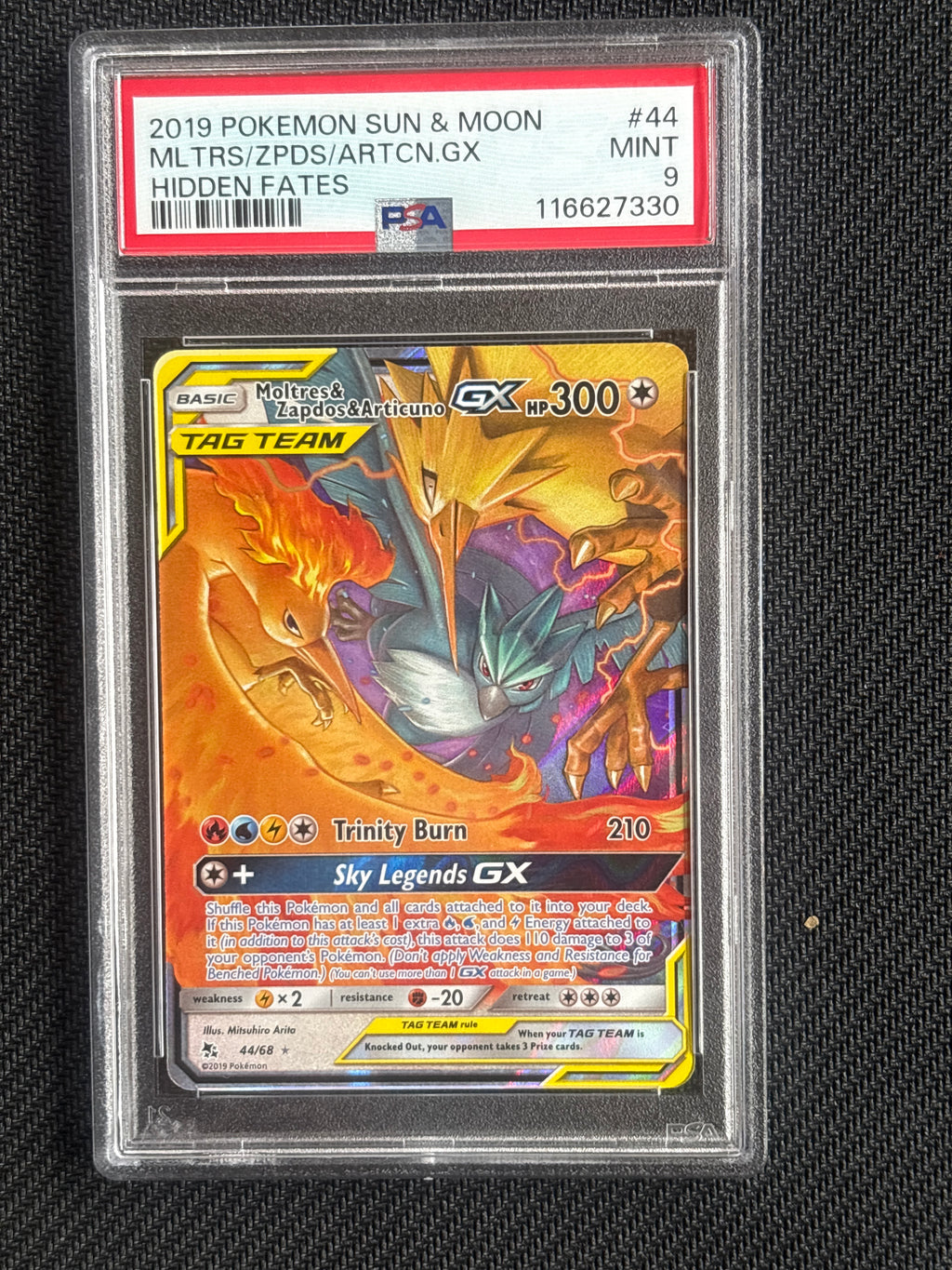 2019 Moltres, Zapdos, & Articuno 44 PSA 9