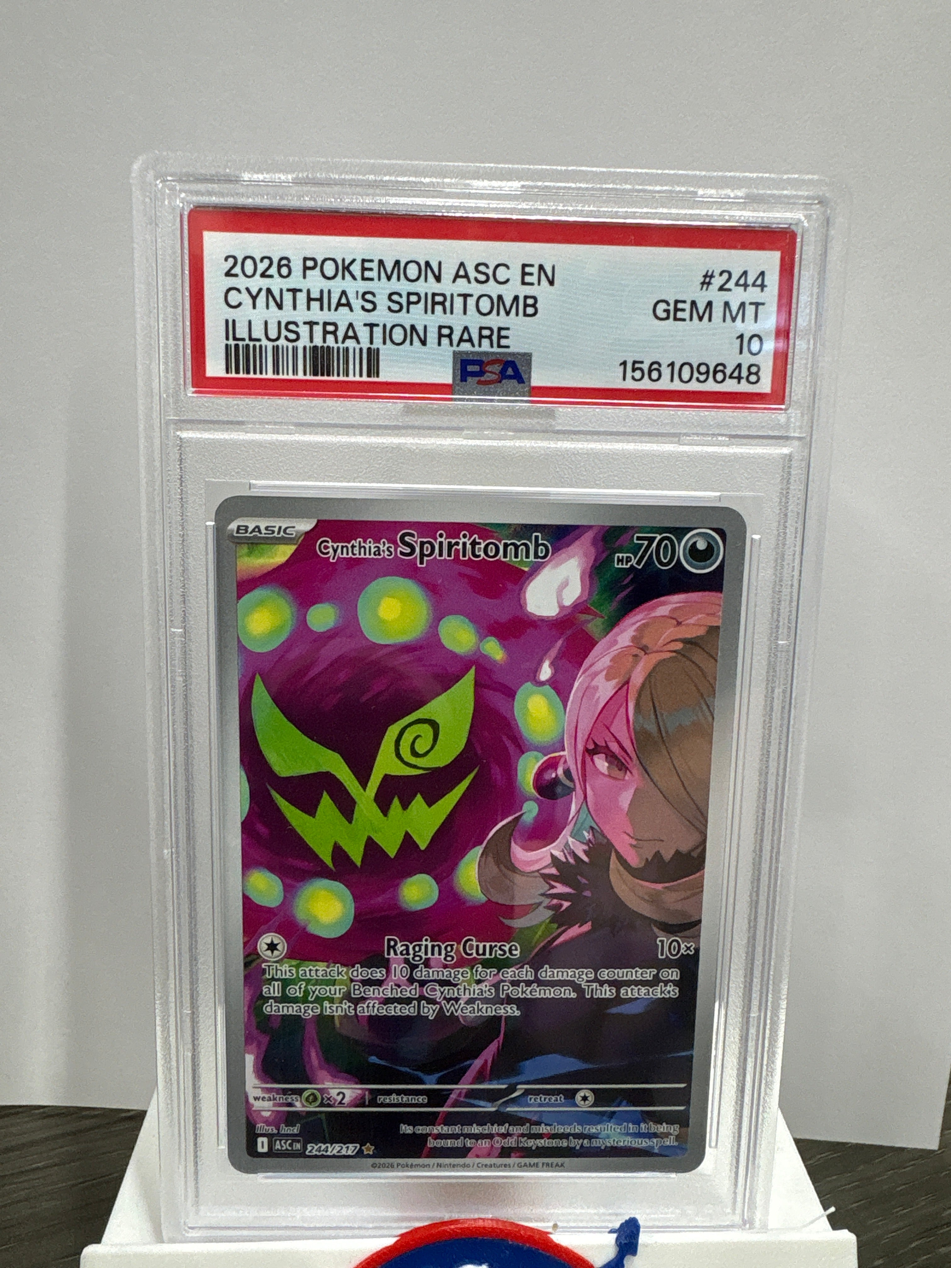 2026 Ascended Heroes Cynthia's Spiritomb Illustration Rare #244 PSA 10