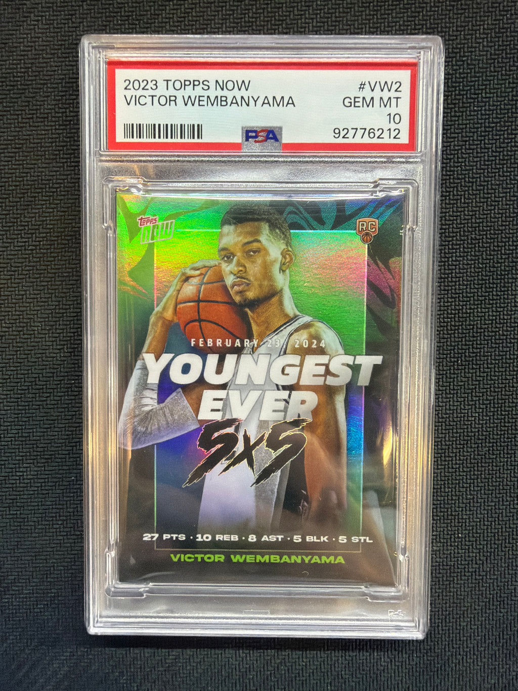 2023 Topps Now Victor Wembanyama #VW2 PSA 10