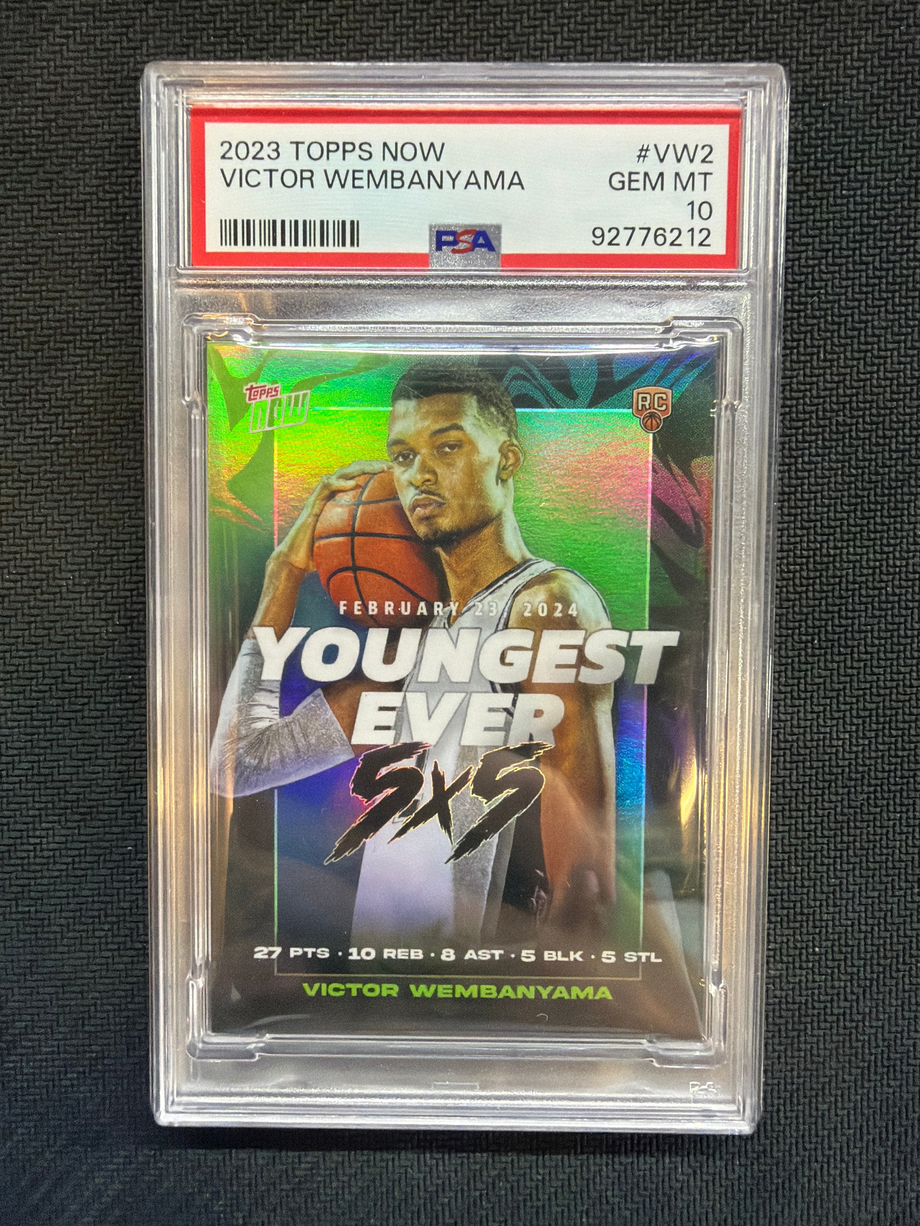 2023 Topps Now Victor Wembanyama #VW2 PSA 10