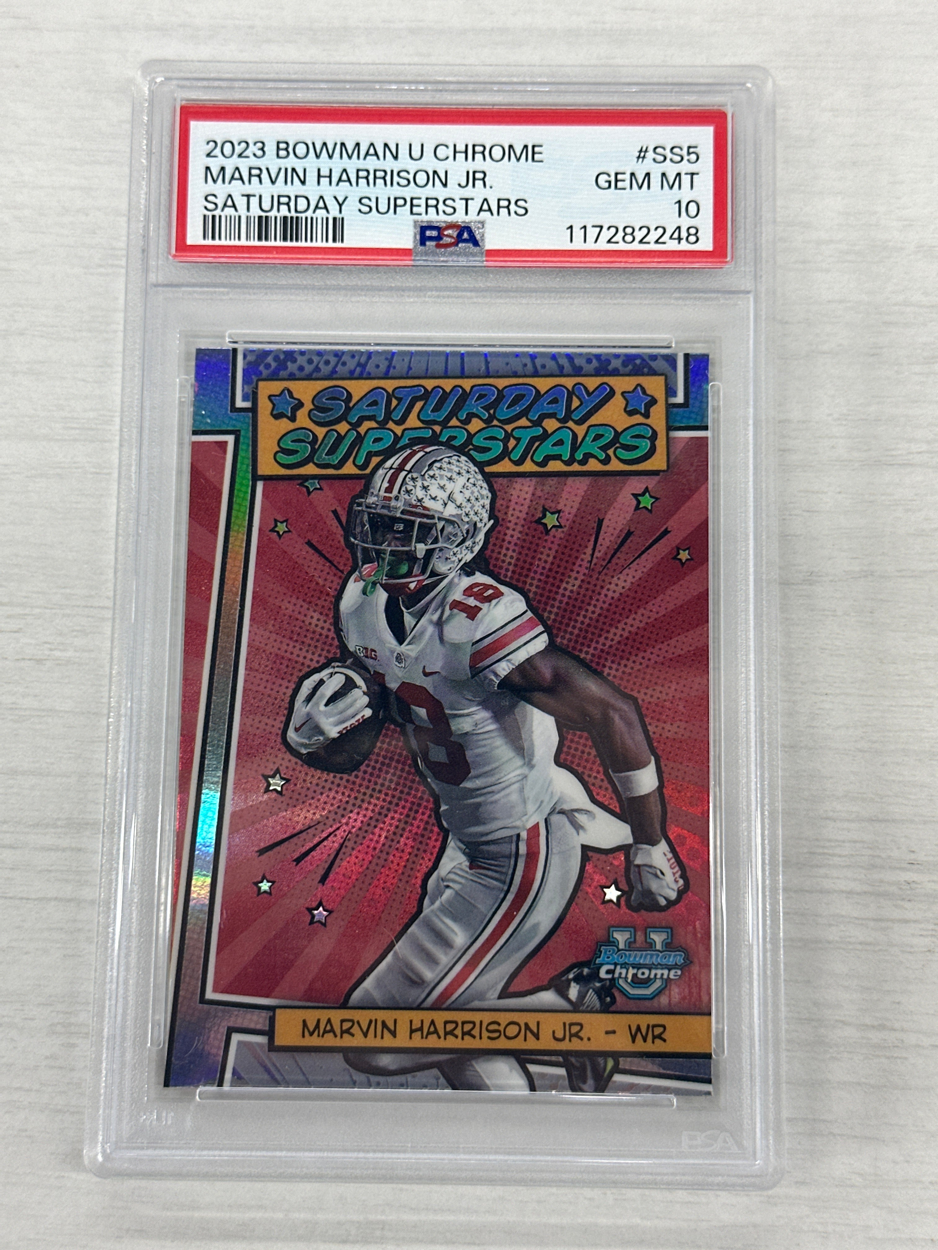 2023 Bowman U Marvin Harrison Saturday Superstars PSA 10